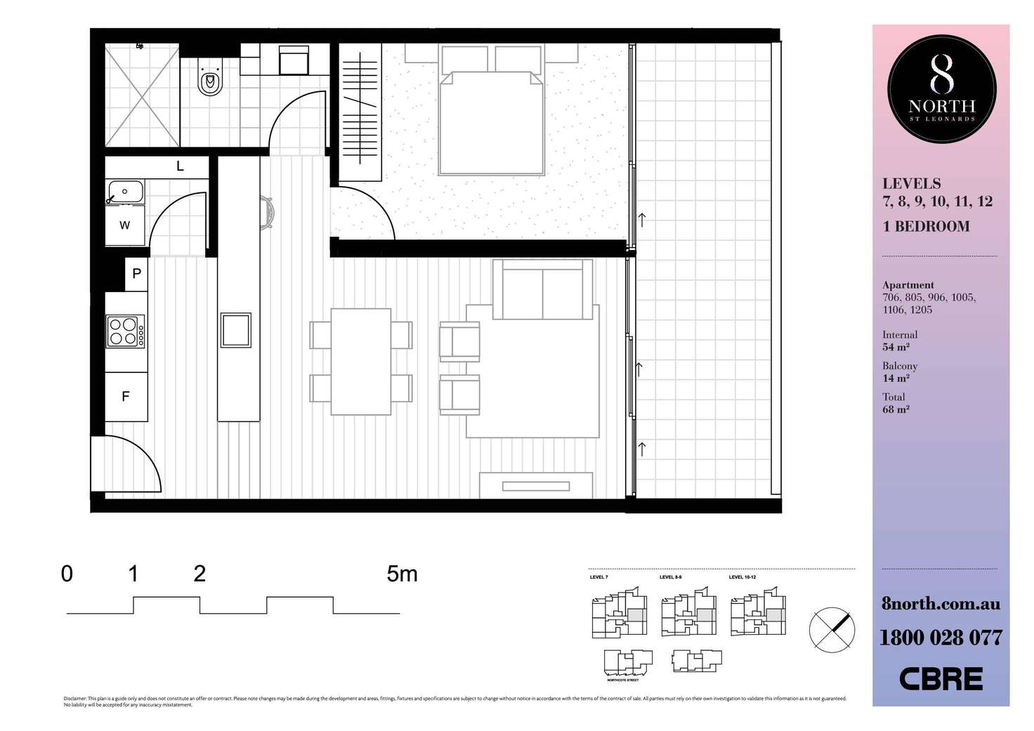 Floorplan of Homely apartment listing, 1005/8 Northcote Street, Naremburn NSW 2065