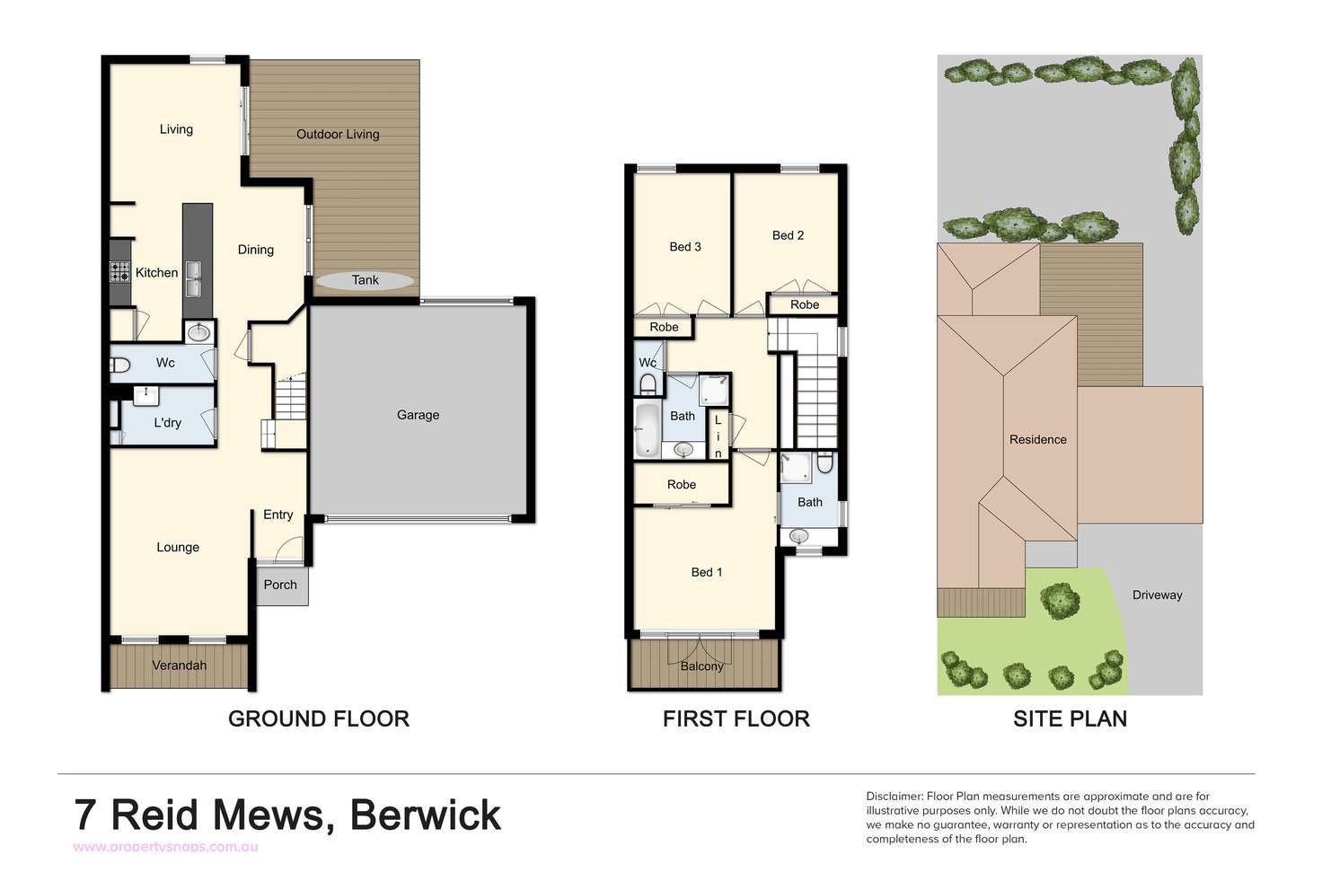 Floorplan of Homely house listing, 7 Reid Mews, Berwick VIC 3806