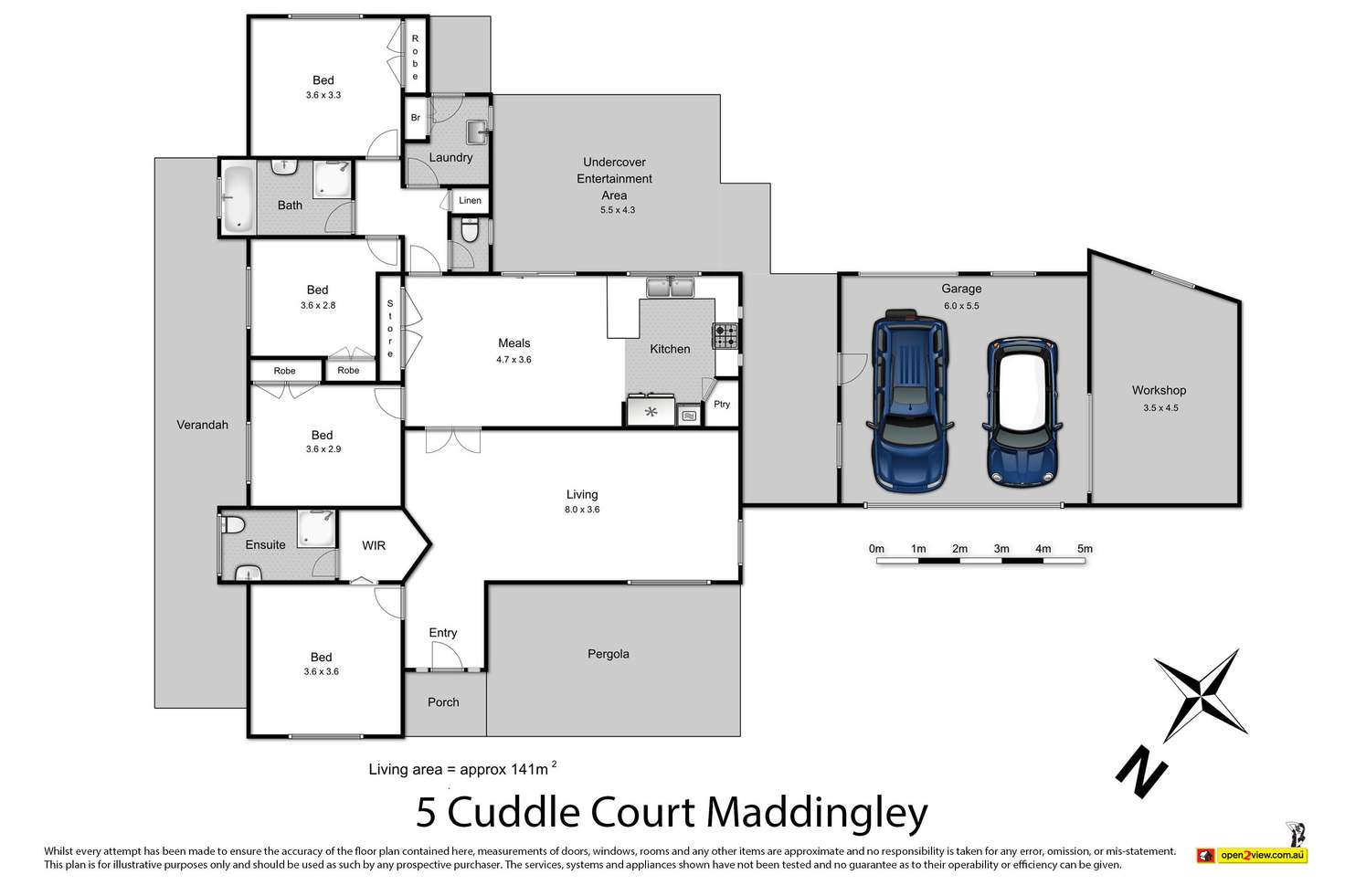 Floorplan of Homely house listing, 5 Cuddle Court, Bacchus Marsh VIC 3340