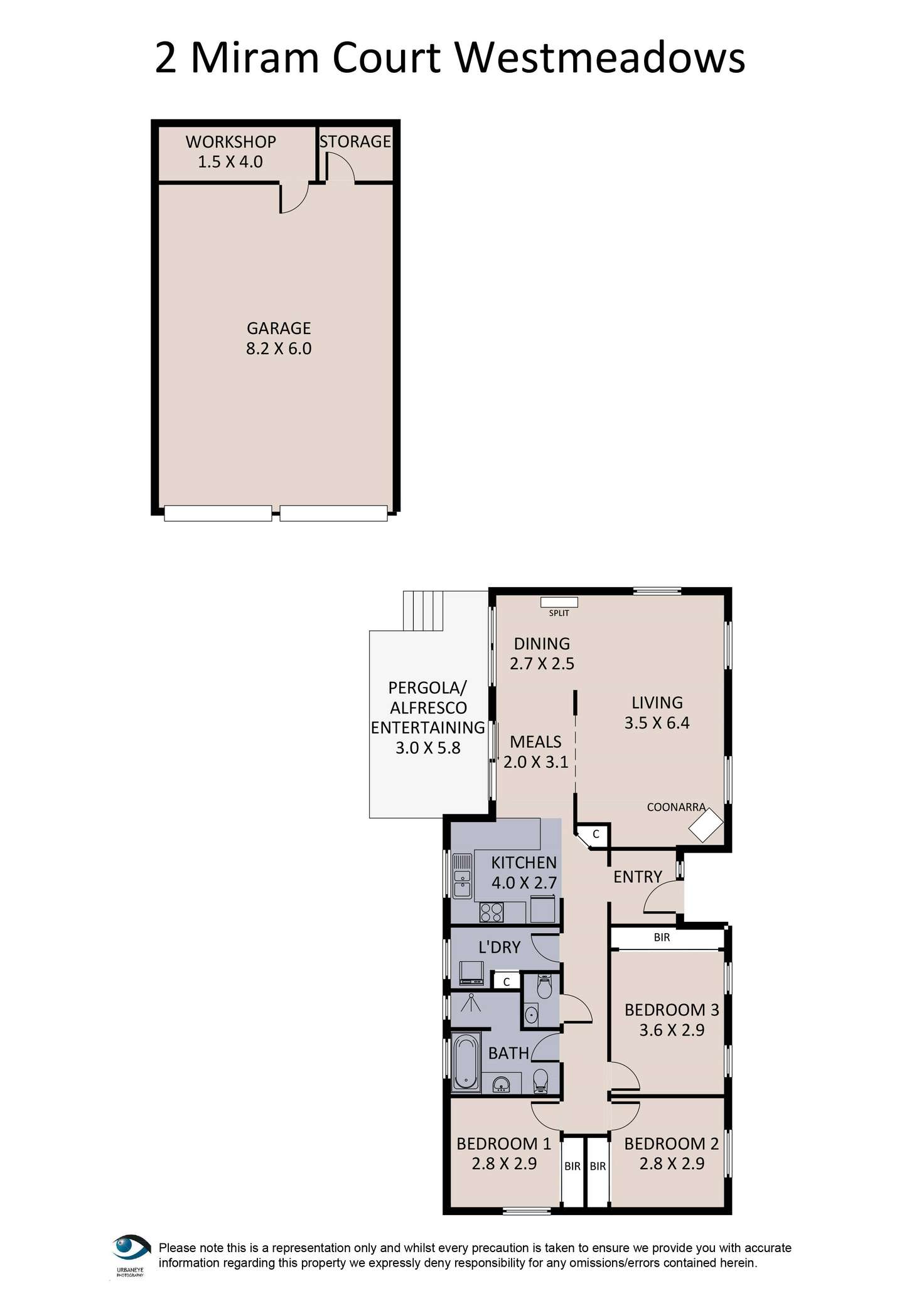 Floorplan of Homely house listing, 2 Miram Court, Westmeadows VIC 3049