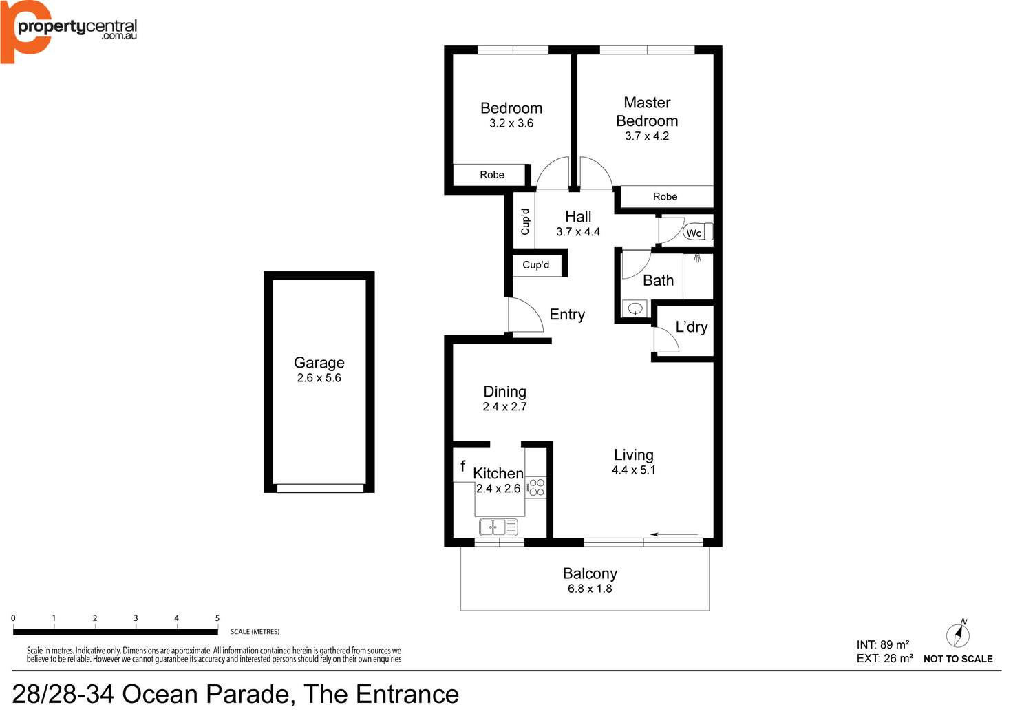 Floorplan of Homely unit listing, 28/28-34 Ocean Parade, The Entrance NSW 2261
