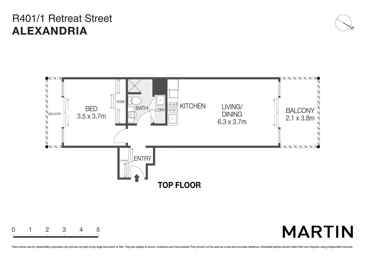 Floorplan of Homely apartment listing, R401/1 Retreat Street, Alexandria NSW 2015