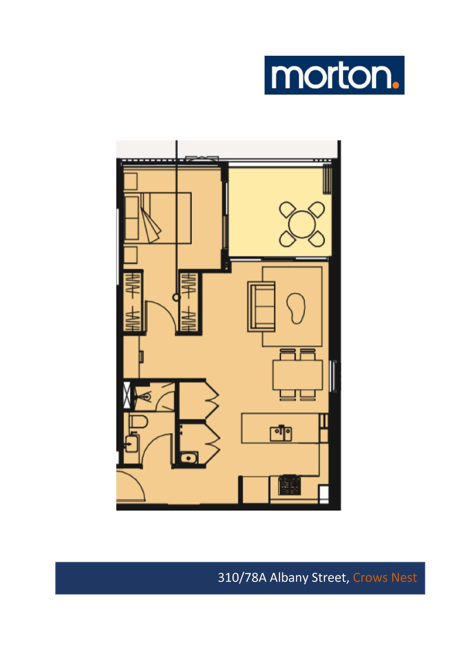 Floorplan of Homely apartment listing, 310/78A Albany Street, Crows Nest NSW 2065