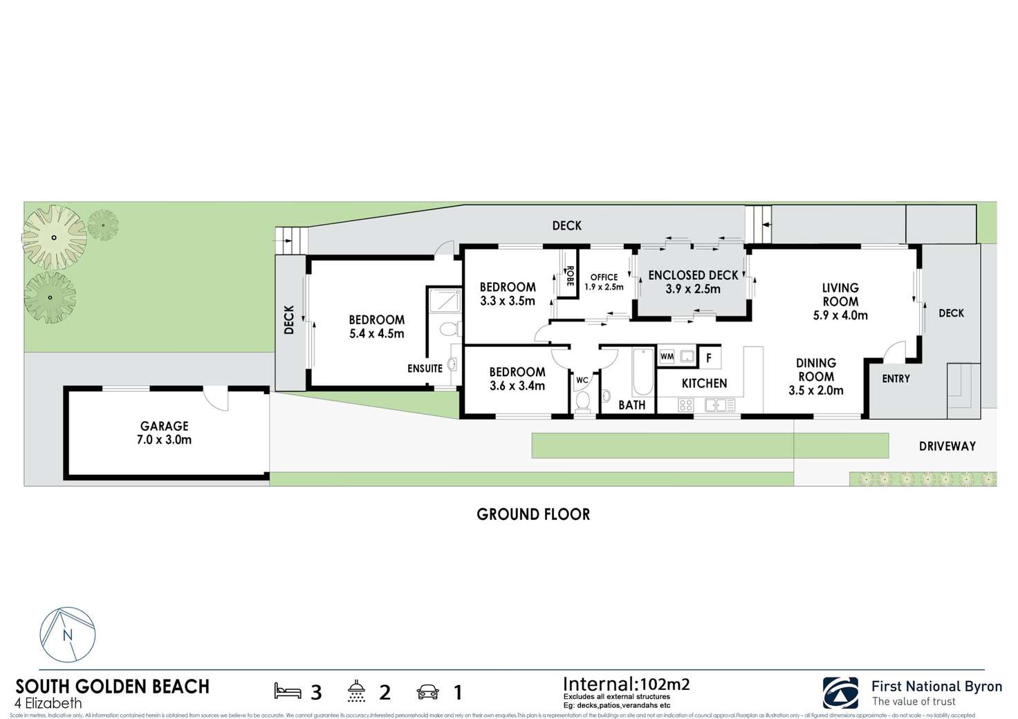 Floorplan of Homely house listing, 4 Elizabeth Avenue, South Golden Beach NSW 2483