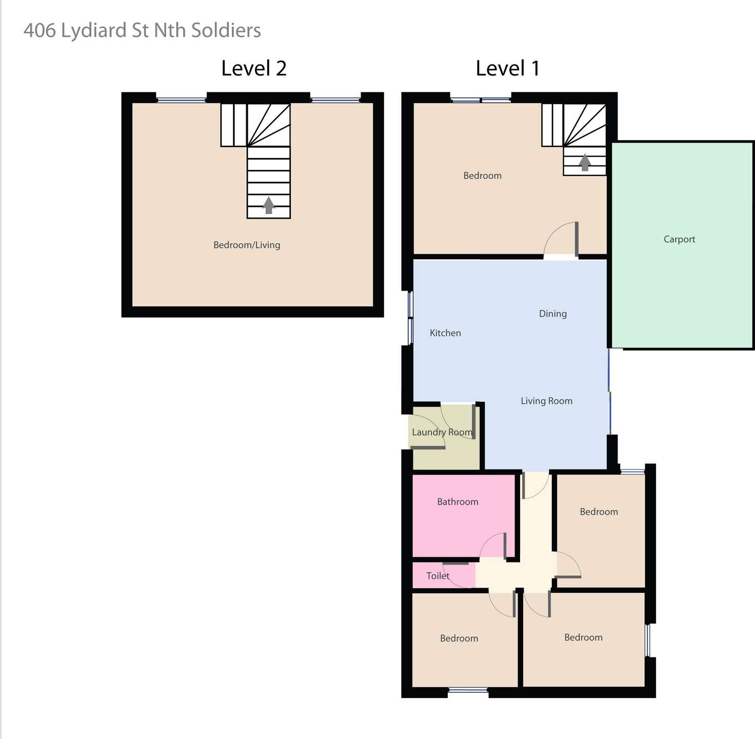 Floorplan of Homely house listing, 406 Lydiard Street, Soldiers Hill VIC 3350