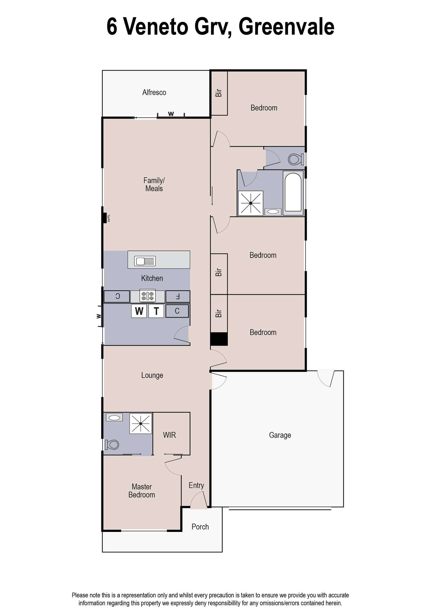 Floorplan of Homely house listing, 6 Veneto Grove, Greenvale VIC 3059