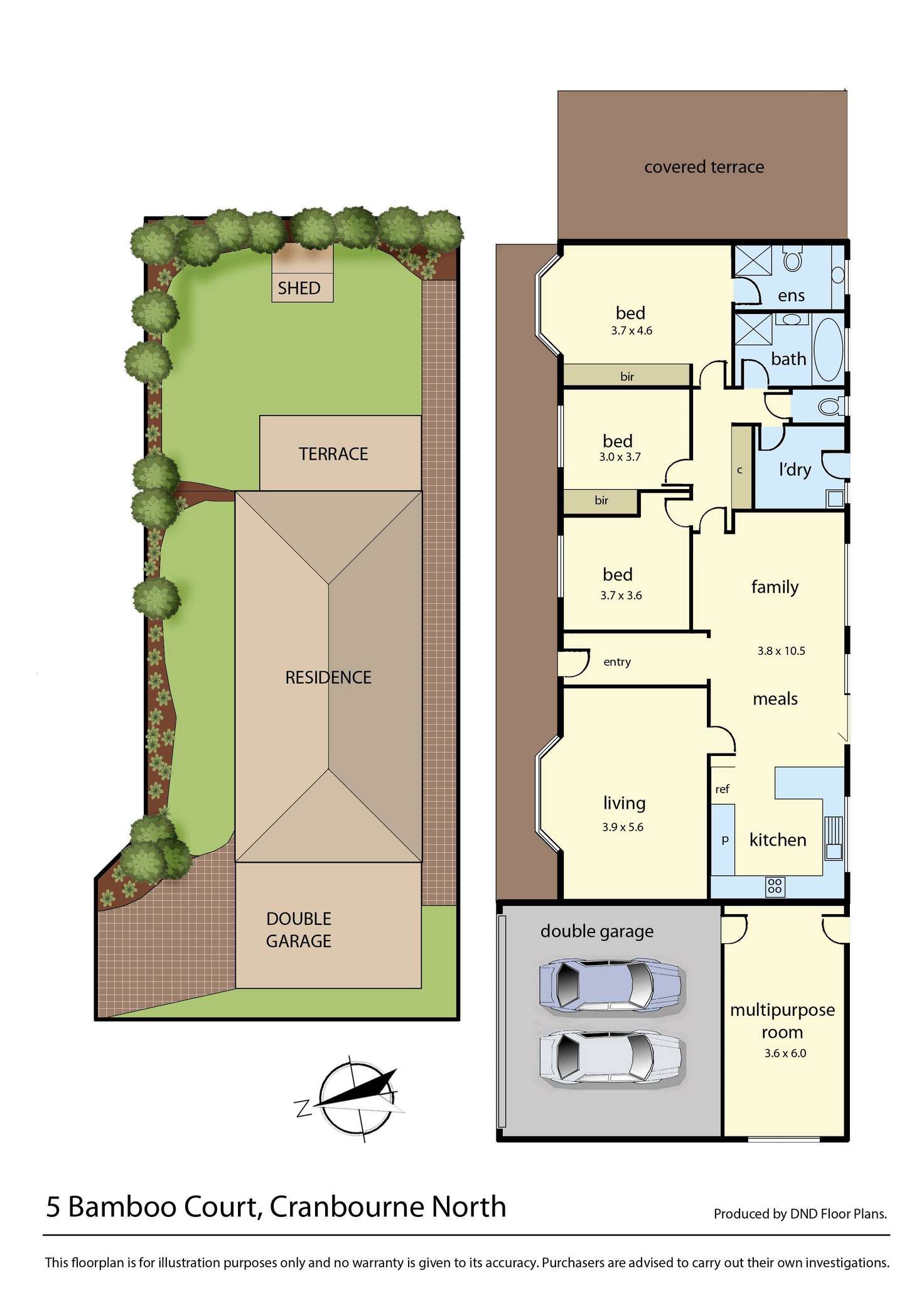 Floorplan of Homely house listing, 5 Bamboo Court, Cranbourne North VIC 3977