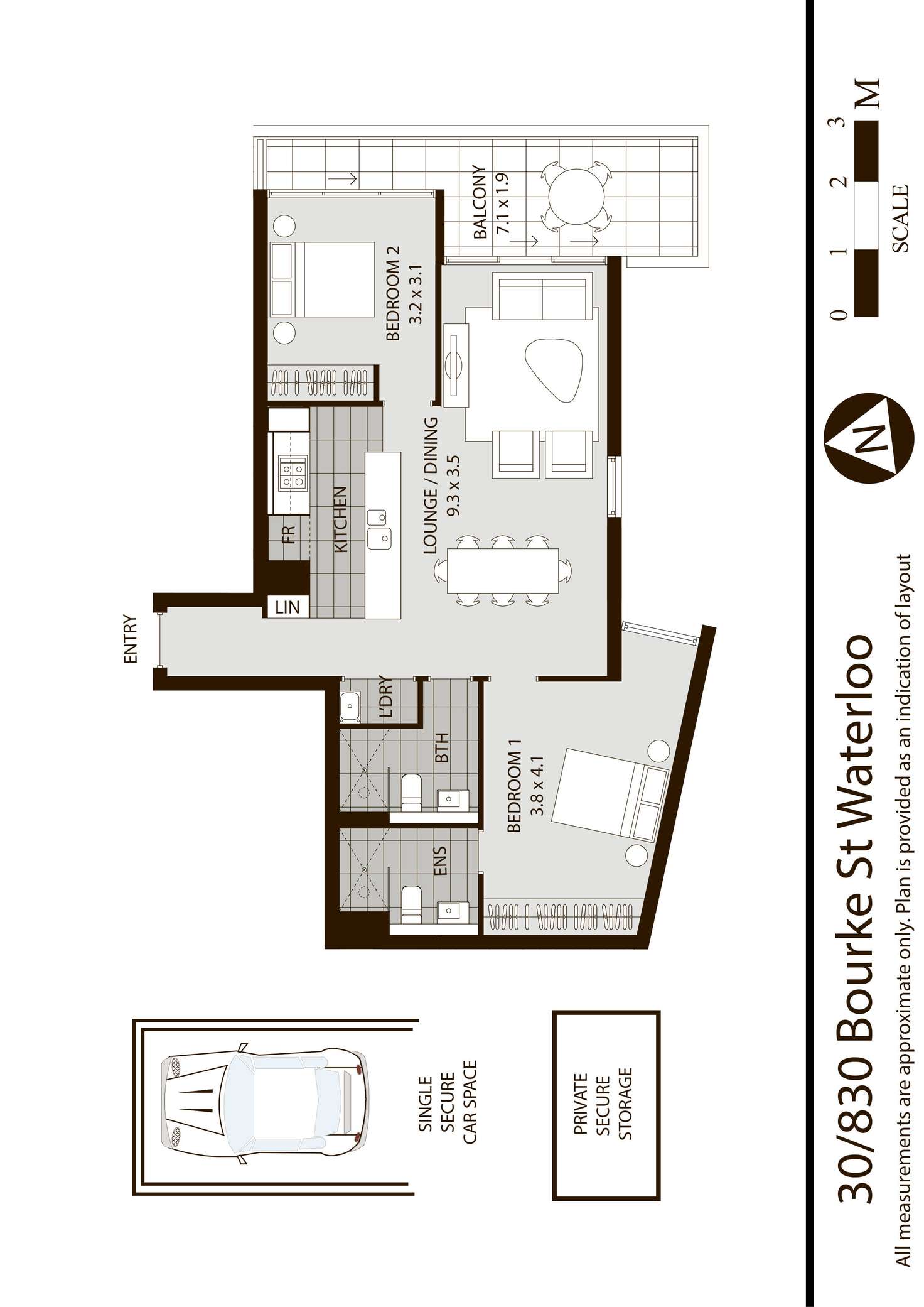 Floorplan of Homely apartment listing, 30/830 Bourke Street, Waterloo NSW 2017