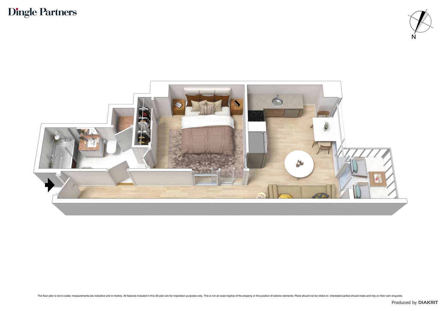 Floorplan of Homely apartment listing, 511/233 Collins Street, Melbourne VIC 3000