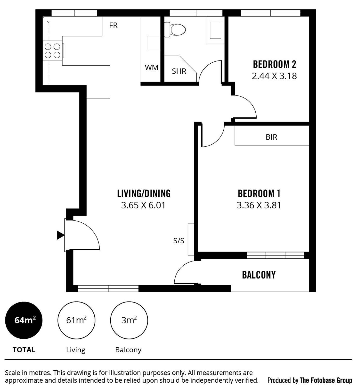 Floorplan of Homely unit listing, 12/1 Ramsgate Street, Glenelg South SA 5045