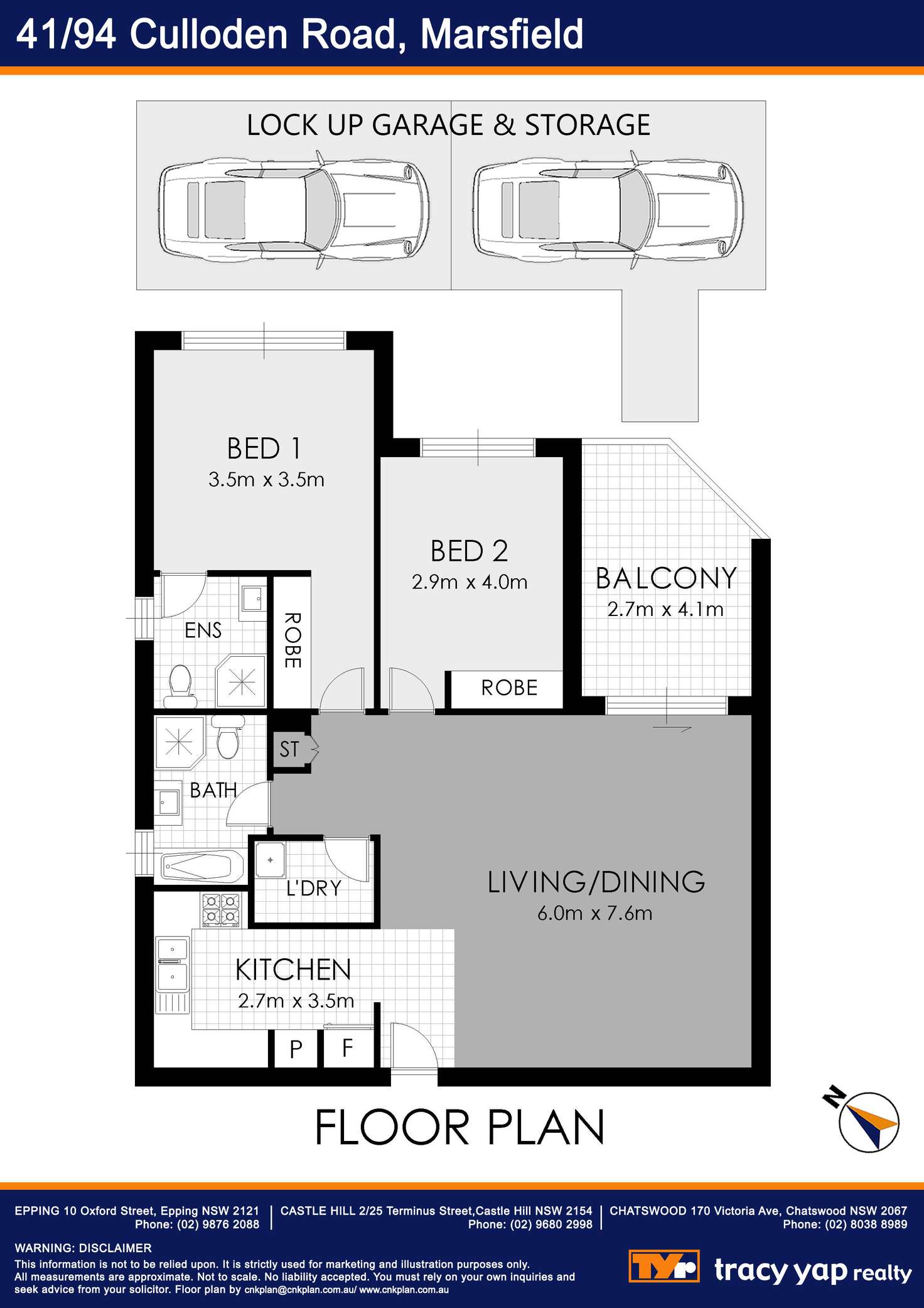 Floorplan of Homely apartment listing, 41/94 Culloden Road, Marsfield NSW 2122