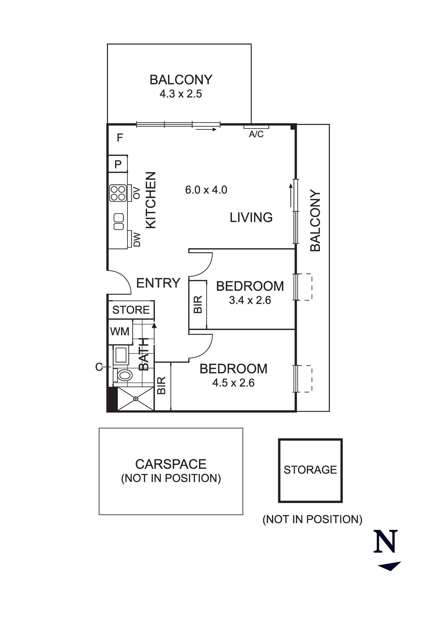 Floorplan of Homely apartment listing, C705/22 Barkly Street, Brunswick East VIC 3057