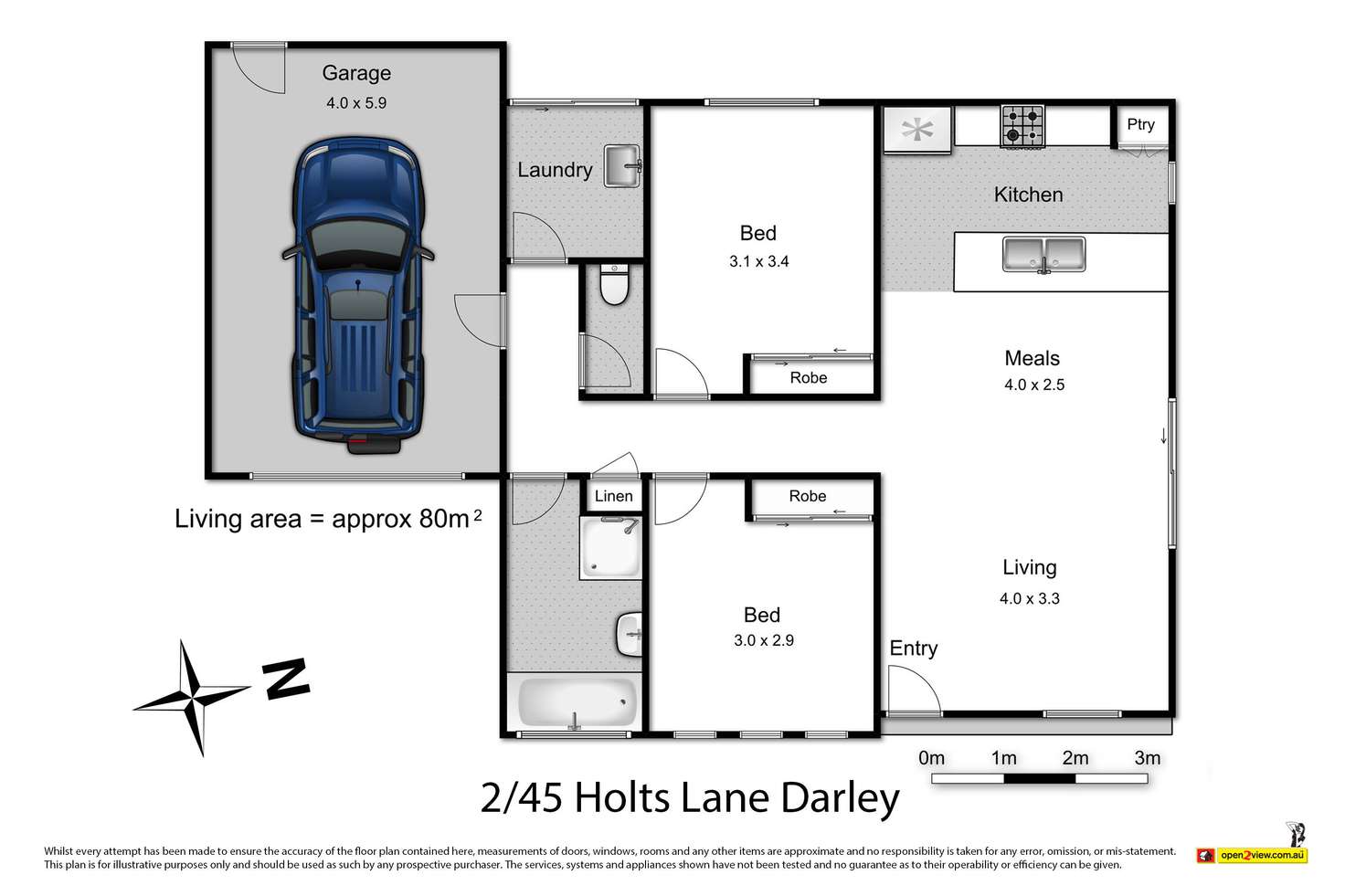 Floorplan of Homely unit listing, 2/45 Holts Lane, Bacchus Marsh VIC 3340