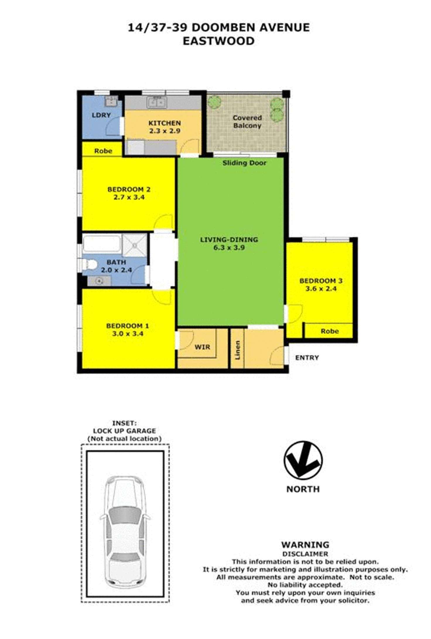 Floorplan of Homely unit listing, 14/37-39 Doomben Avenue, Eastwood NSW 2122