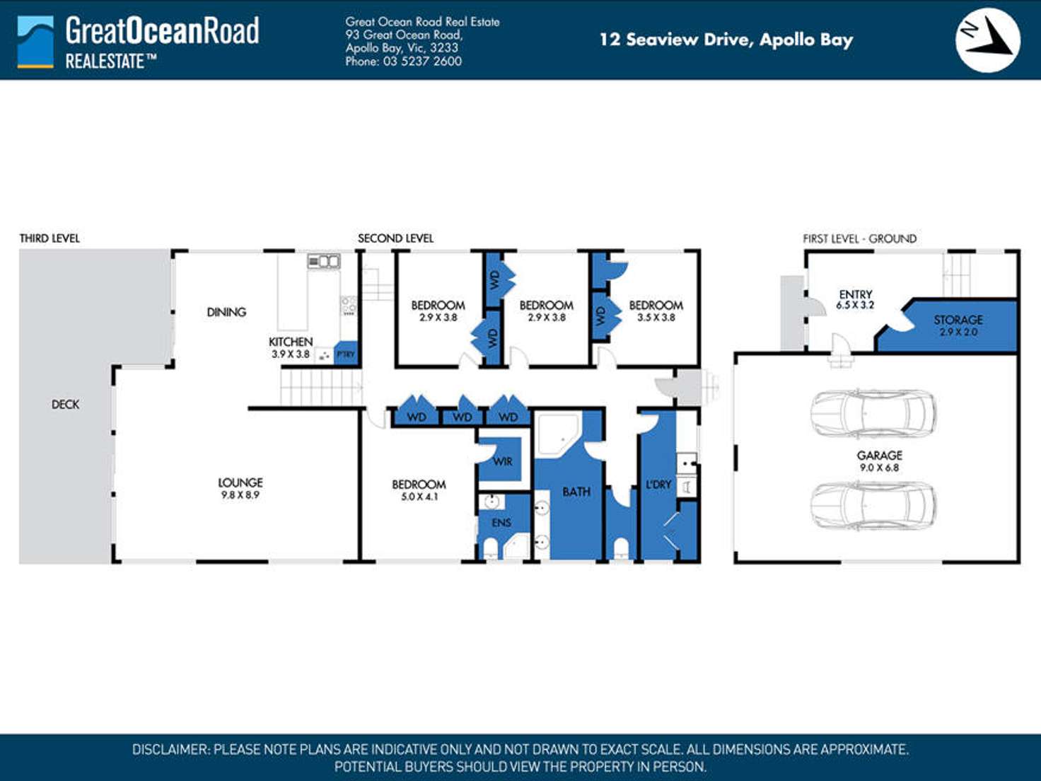 Floorplan of Homely house listing, 12 Seaview Drive, Apollo Bay VIC 3233