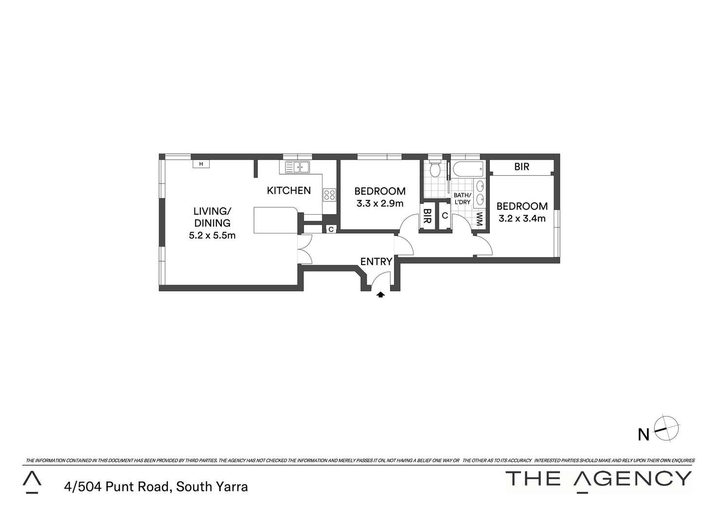 Floorplan of Homely apartment listing, 4/504 Punt Road, South Yarra VIC 3141