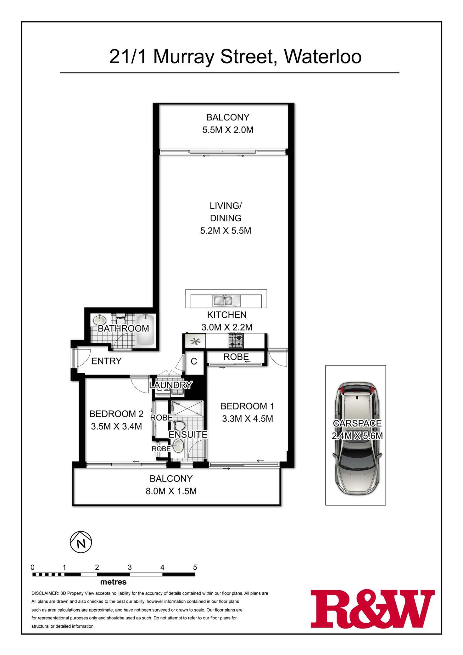 Floorplan of Homely apartment listing, 21/1-11 Murray Street, Waterloo NSW 2017