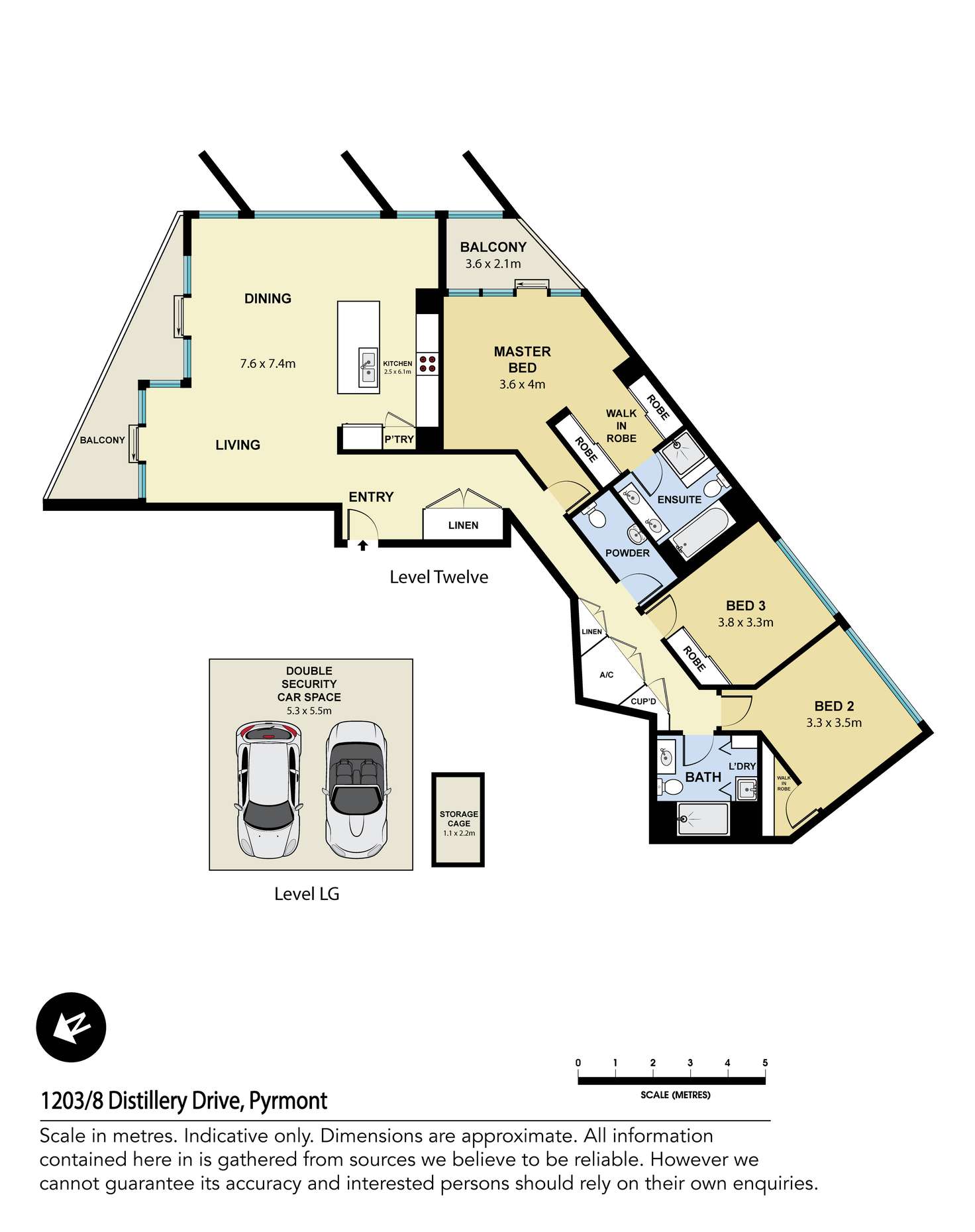 Floorplan of Homely apartment listing, 1203/8 Distillery Drive, Pyrmont NSW 2009
