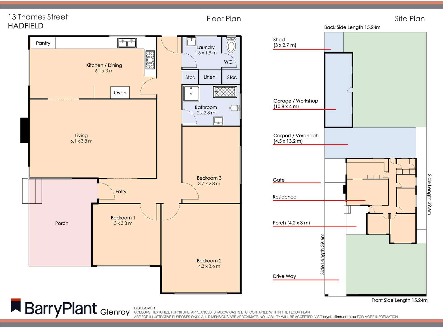 Floorplan of Homely house listing, 13 Thames Street, Hadfield VIC 3046