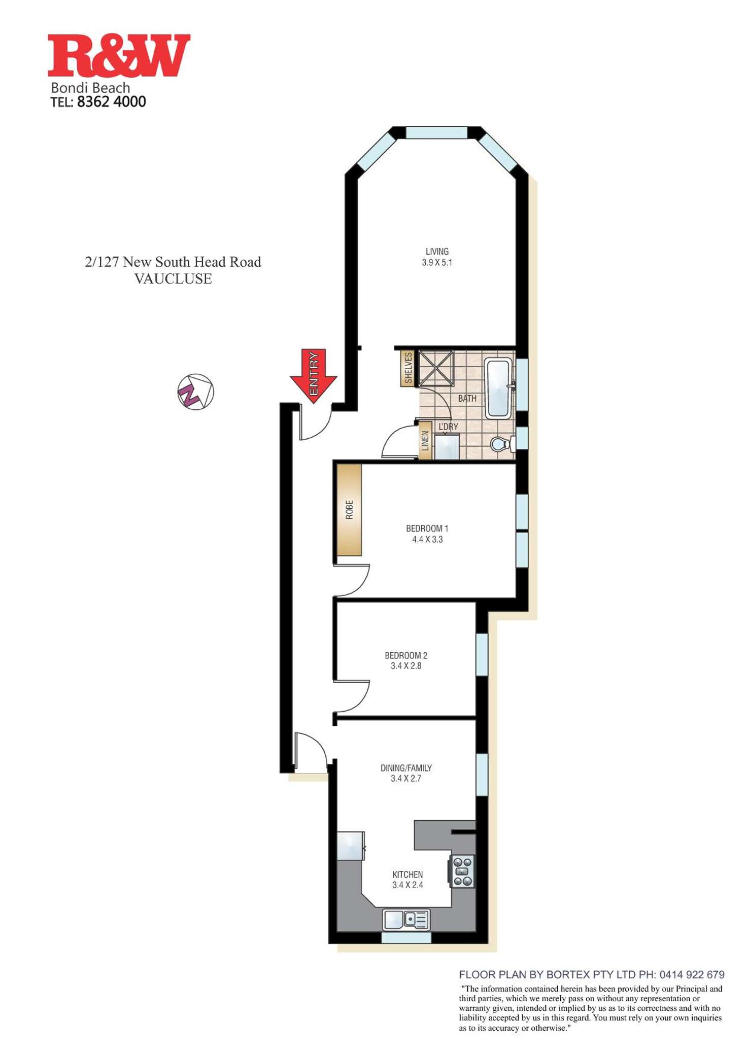 Floorplan of Homely apartment listing, 2/127 New South Head Road, Vaucluse NSW 2030