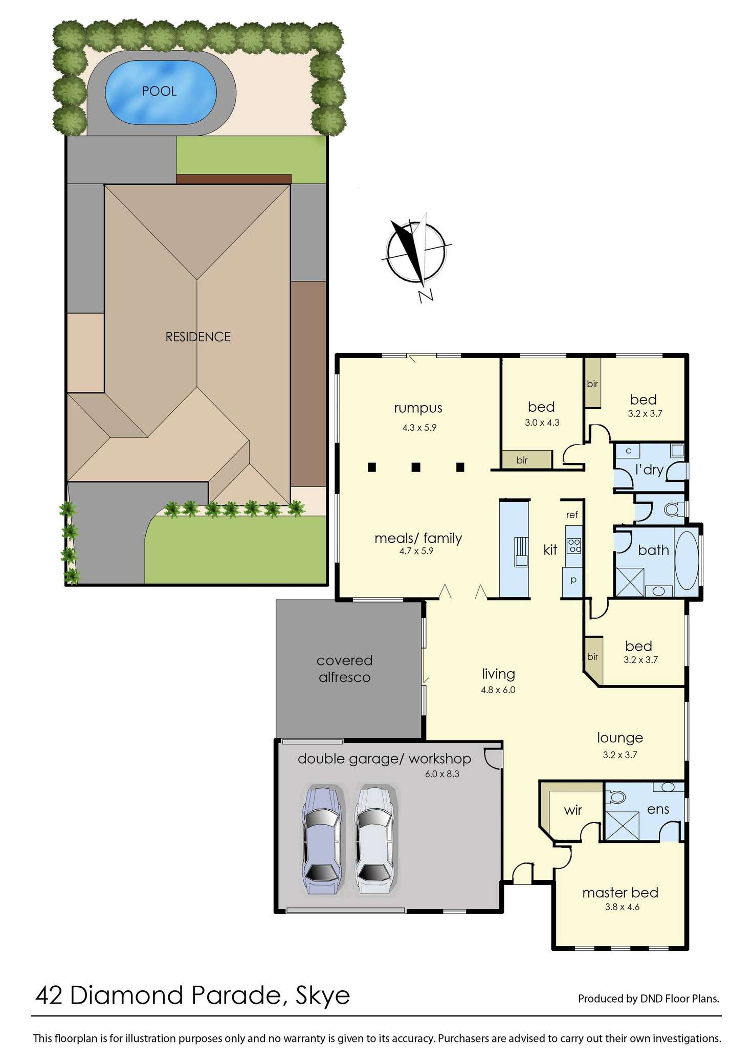 Floorplan of Homely house listing, 42 Diamond Parade, Skye VIC 3977