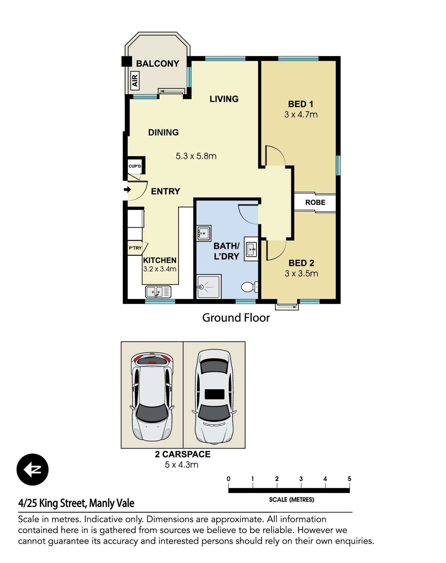 Floorplan of Homely apartment listing, 5/25 King Street, Manly Vale NSW 2093