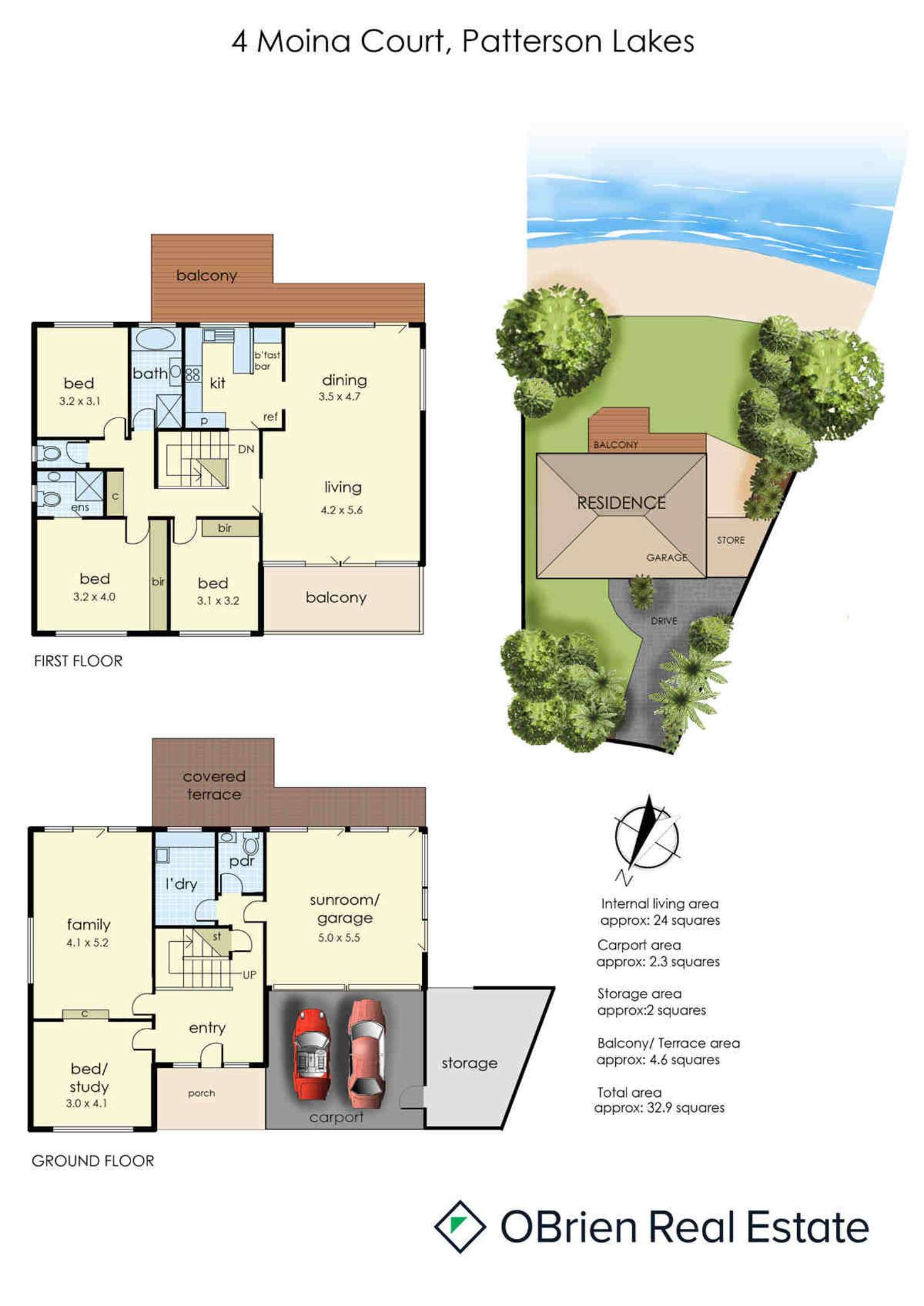 Floorplan of Homely house listing, 4 Moina Court, Patterson Lakes VIC 3197