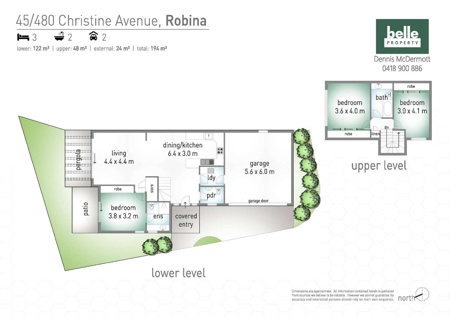 Floorplan of Homely townhouse listing, 45/480 Christine Avenue, Robina QLD 4226