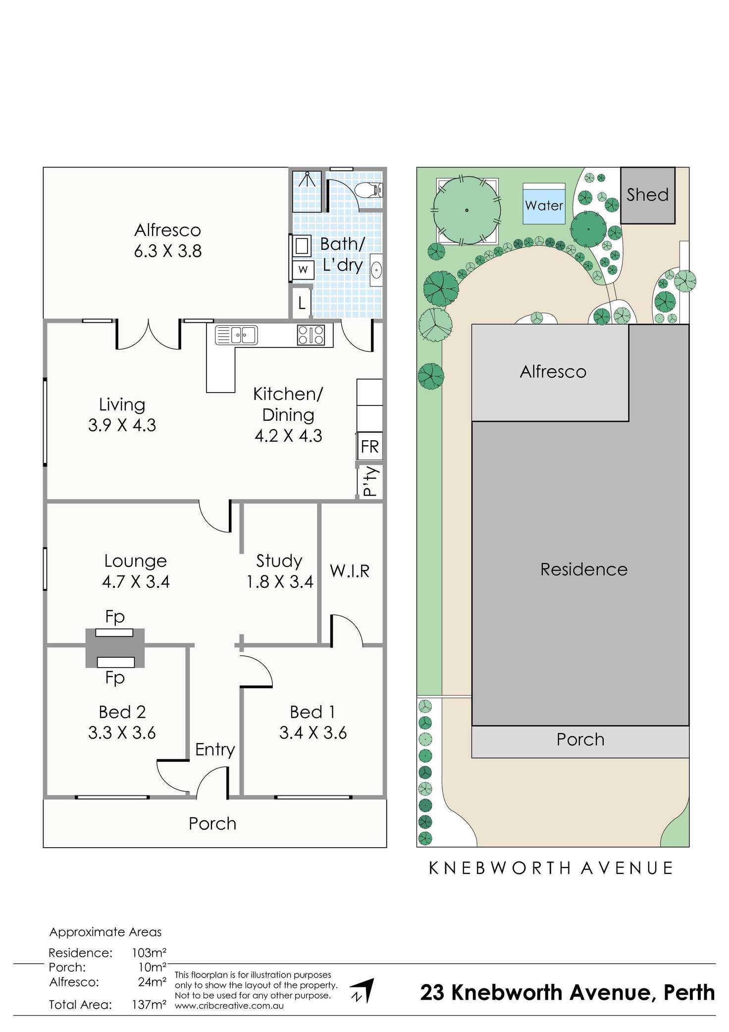 Floorplan of Homely house listing, 23 Knebworth Avenue, Perth WA 6000