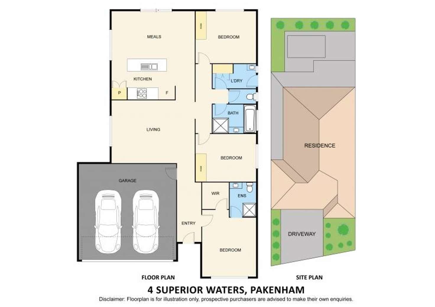 Floorplan of Homely house listing, 4 Superior Waters, Pakenham VIC 3810