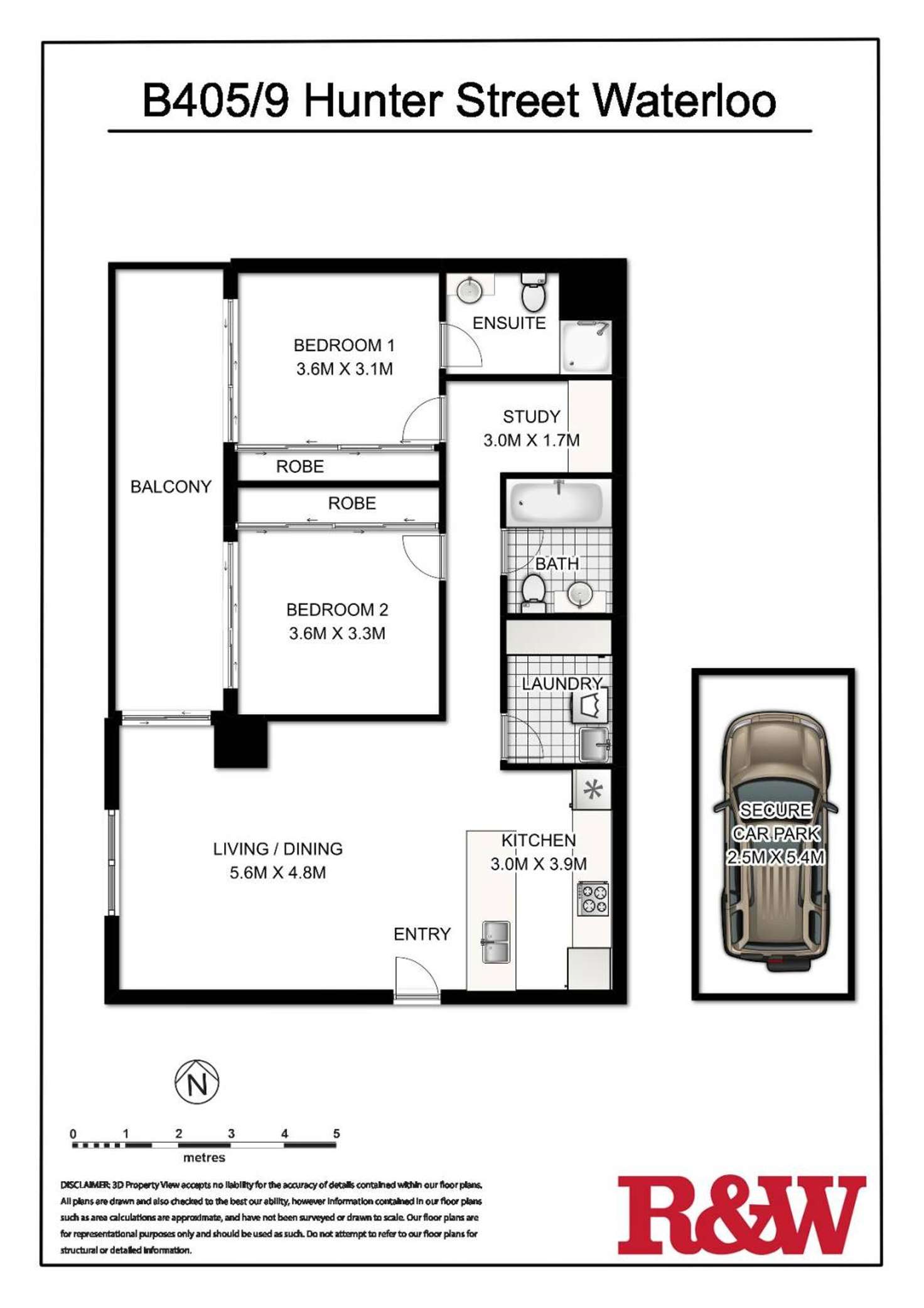 Floorplan of Homely apartment listing, B405/9 Hunter Street, Waterloo NSW 2017
