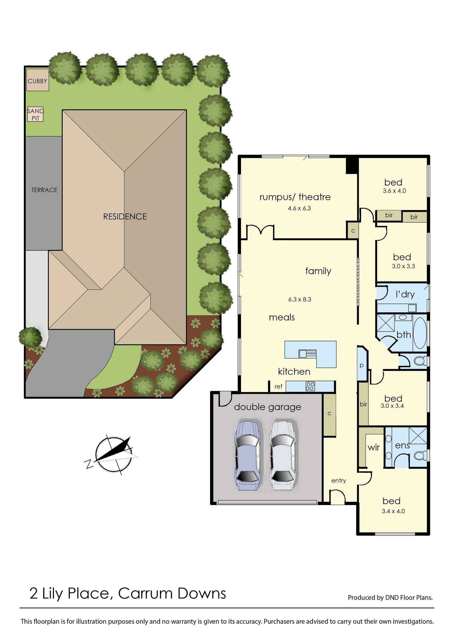 Floorplan of Homely house listing, 2 Lily Place, Carrum Downs VIC 3201