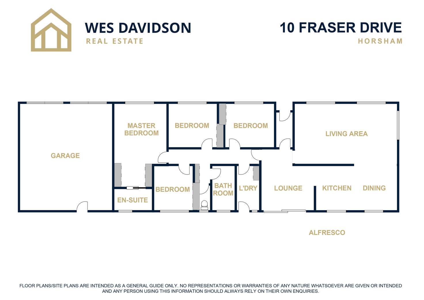 Floorplan of Homely house listing, 10 Fraser Drive, Horsham VIC 3400