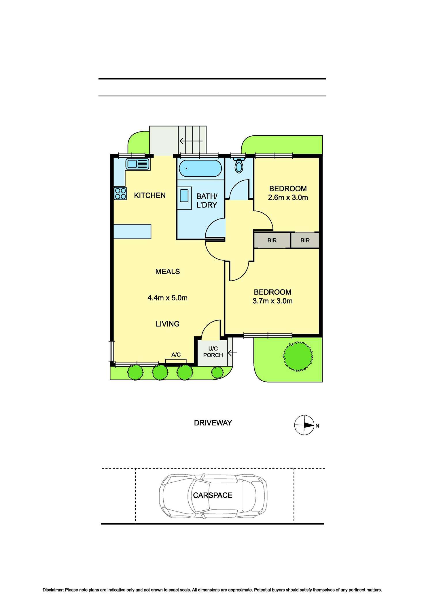 Floorplan of Homely unit listing, 2/43 Hickford Street, Reservoir VIC 3073