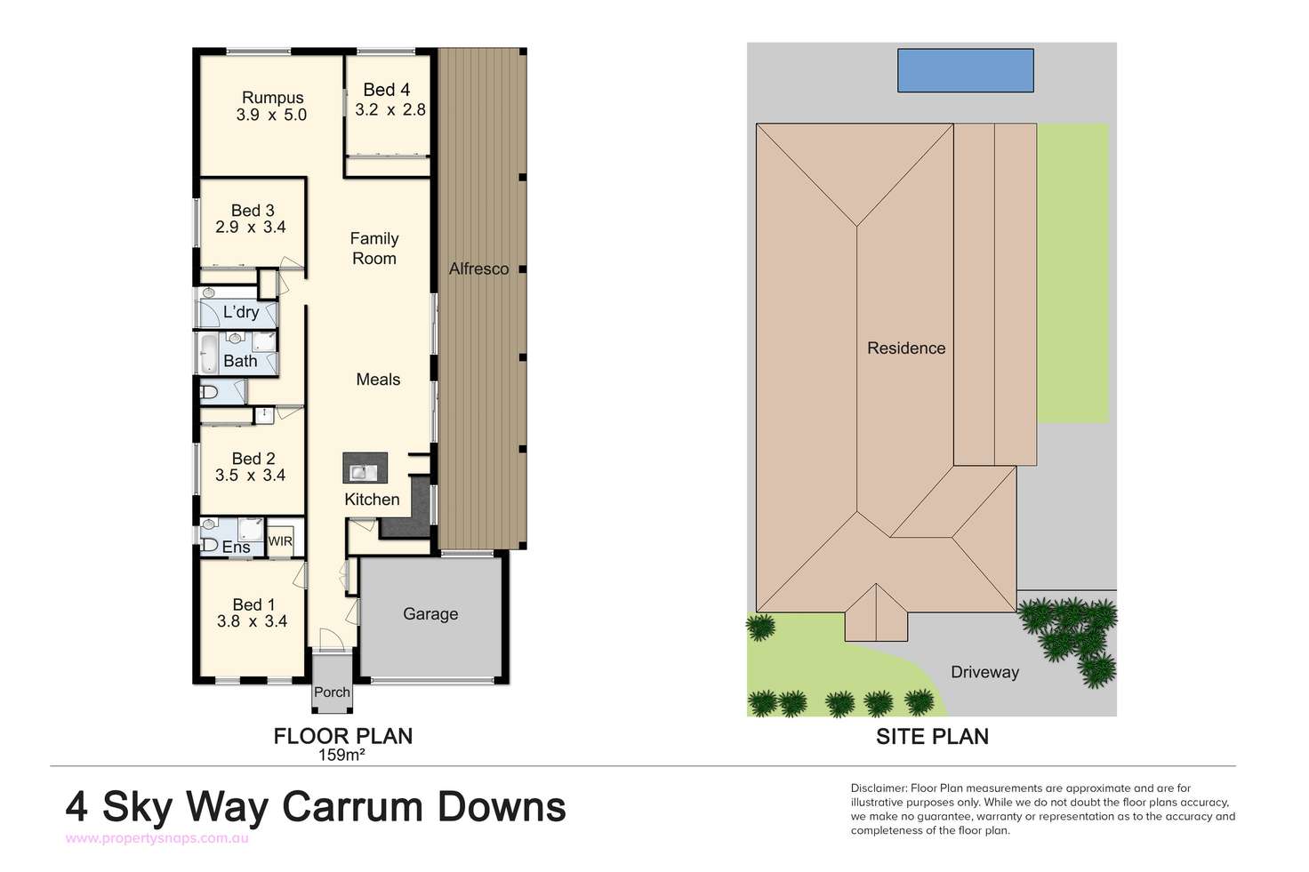 Floorplan of Homely house listing, 4 Sky Way, Carrum Downs VIC 3201