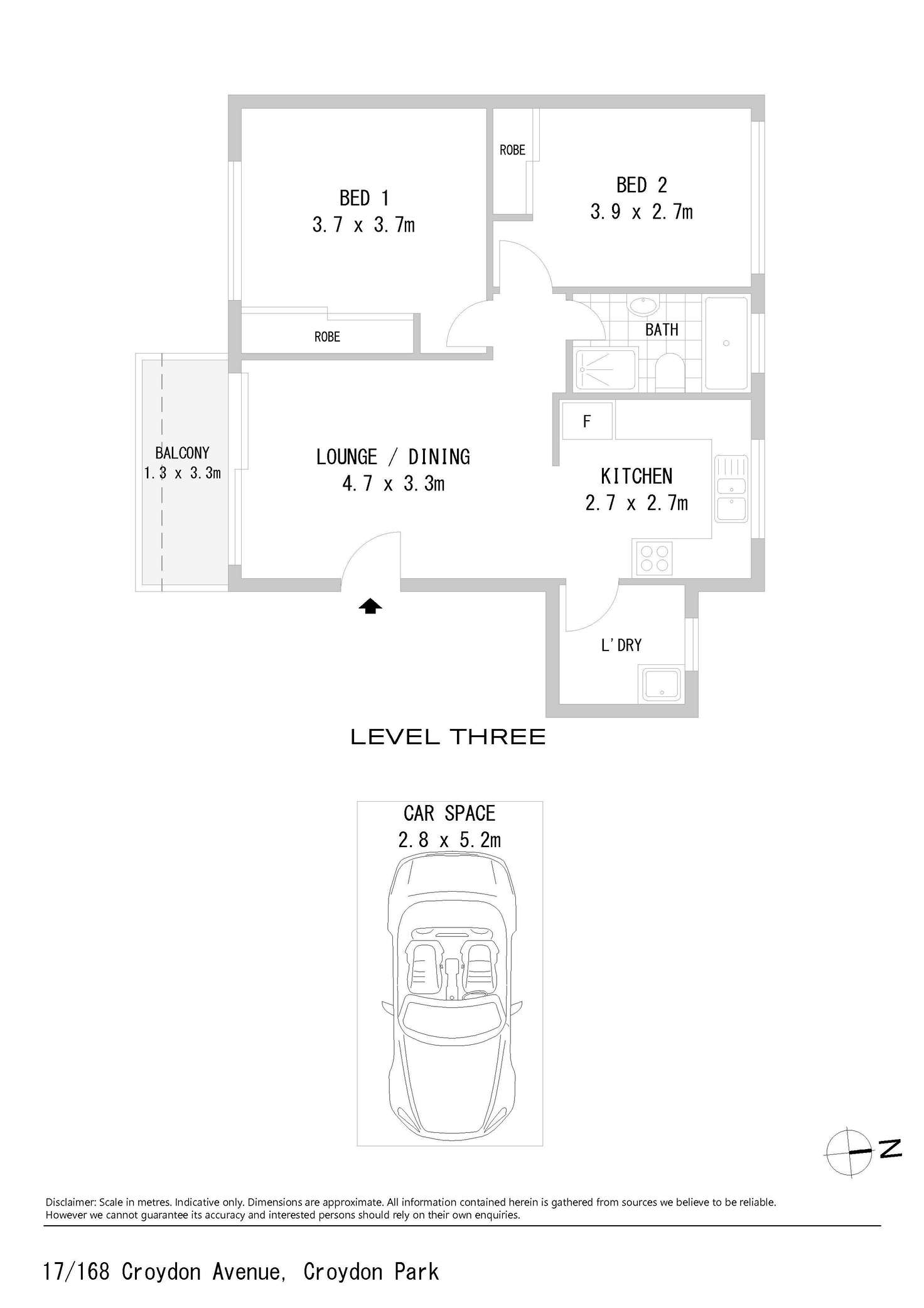 Floorplan of Homely apartment listing, 17/168 Croydon Avenue, Croydon Park NSW 2133
