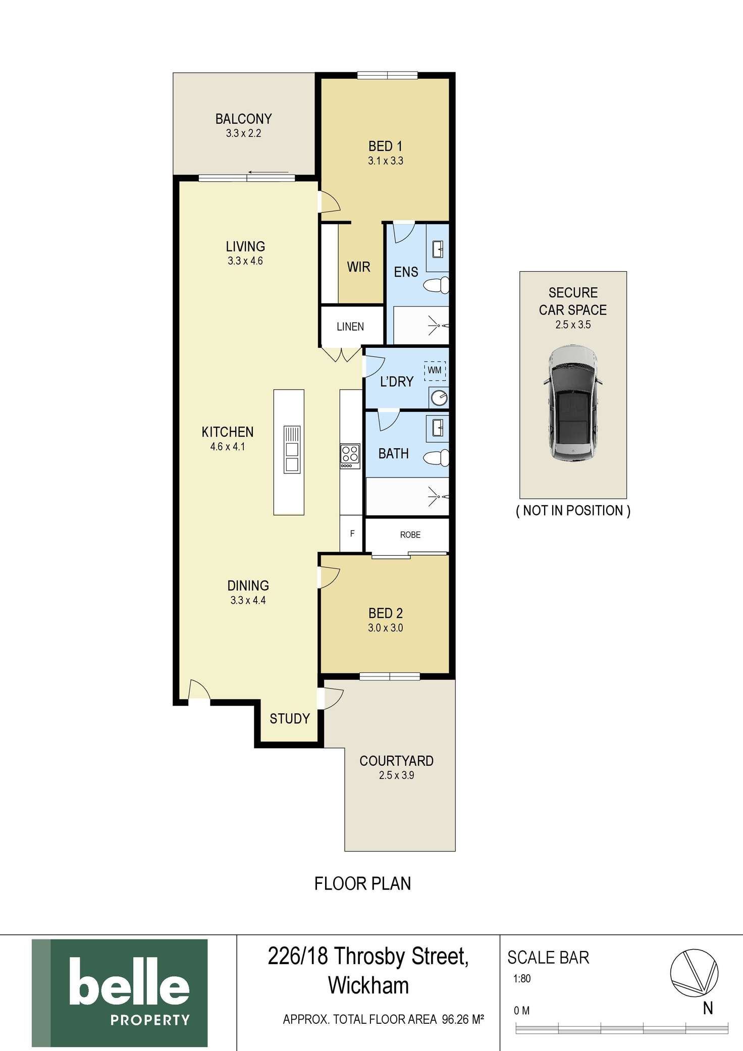 Floorplan of Homely unit listing, 226/18 Throsby Street, Wickham NSW 2293