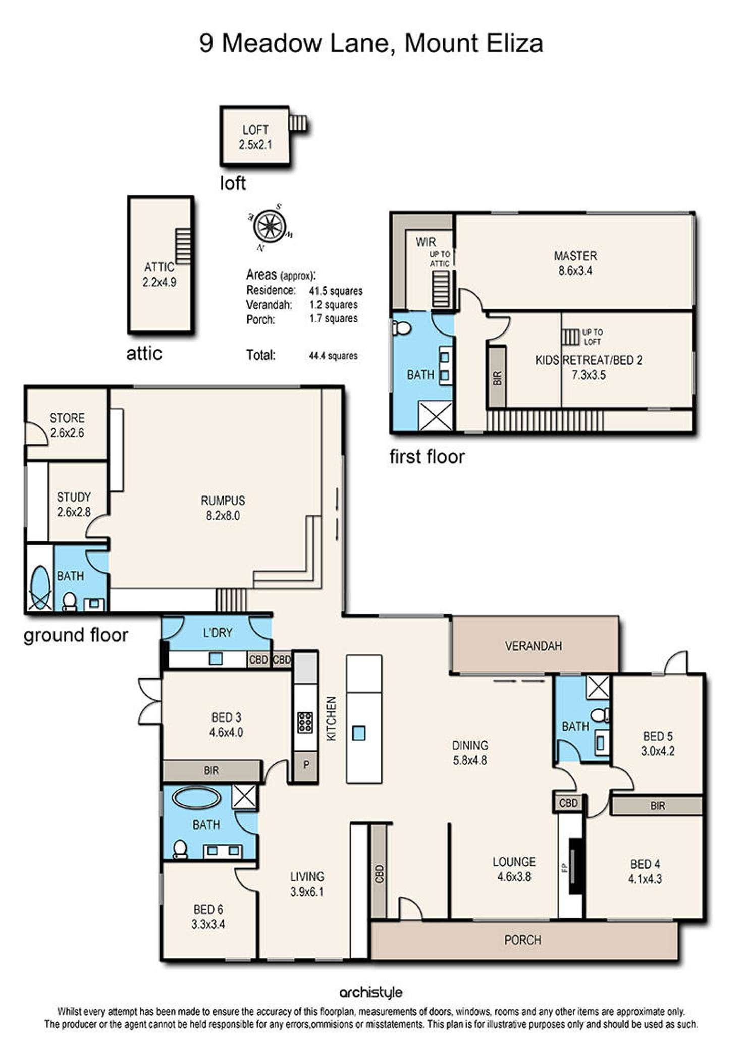 Floorplan of Homely house listing, 9 Meadow Lane, Mount Eliza VIC 3930