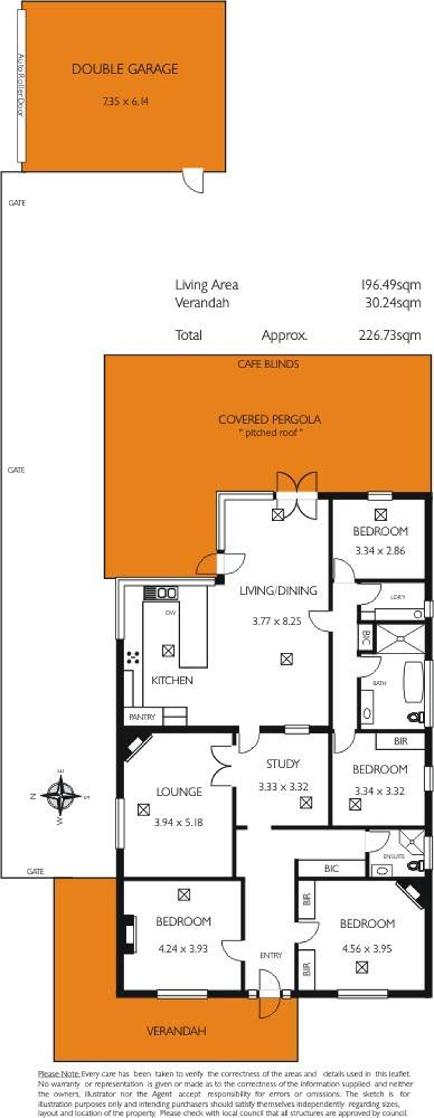 Floorplan of Homely house listing, 1 Rodda Road, Myrtle Bank SA 5064
