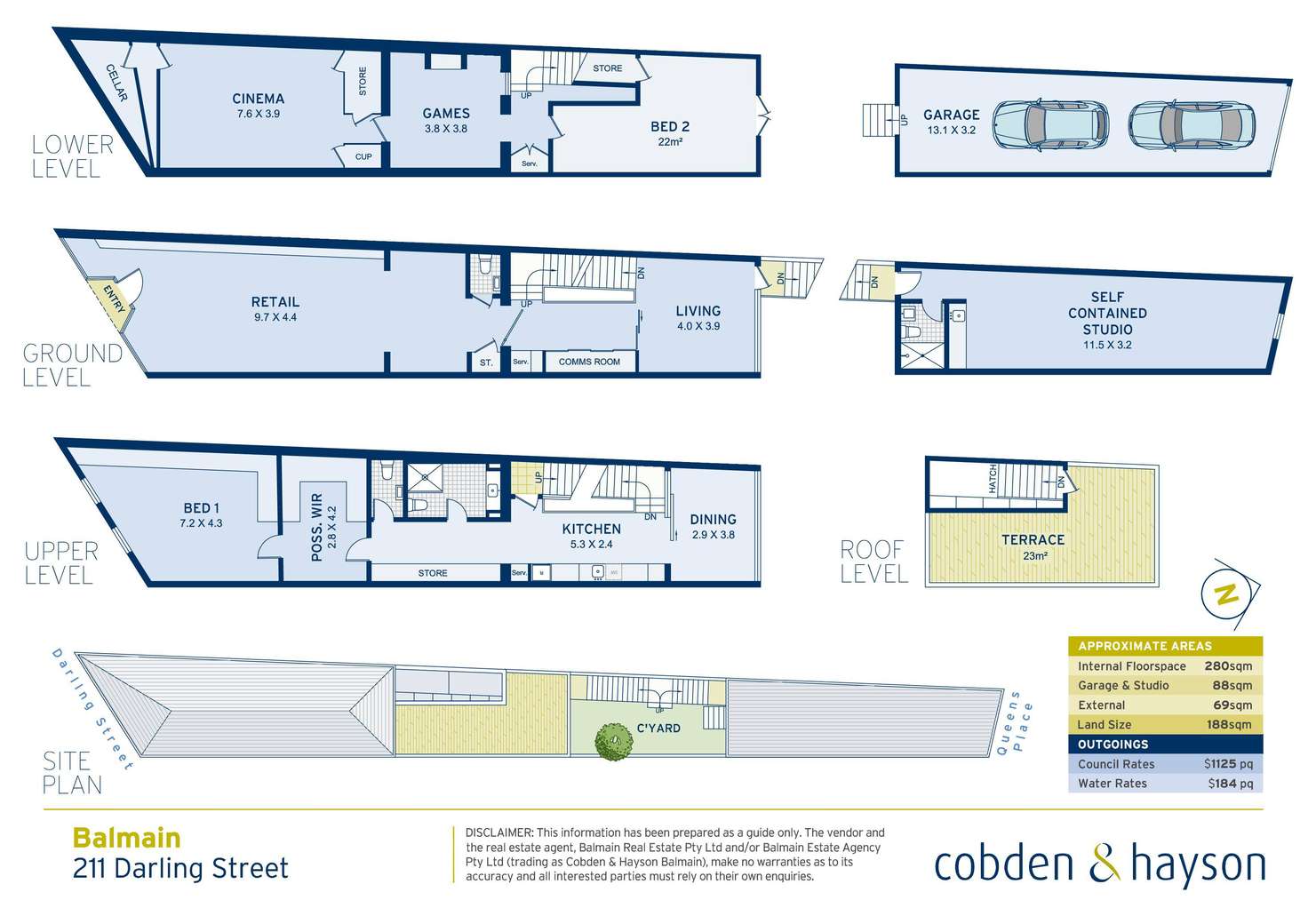 Floorplan of Homely house listing, 211 Darling Street, Balmain NSW 2041
