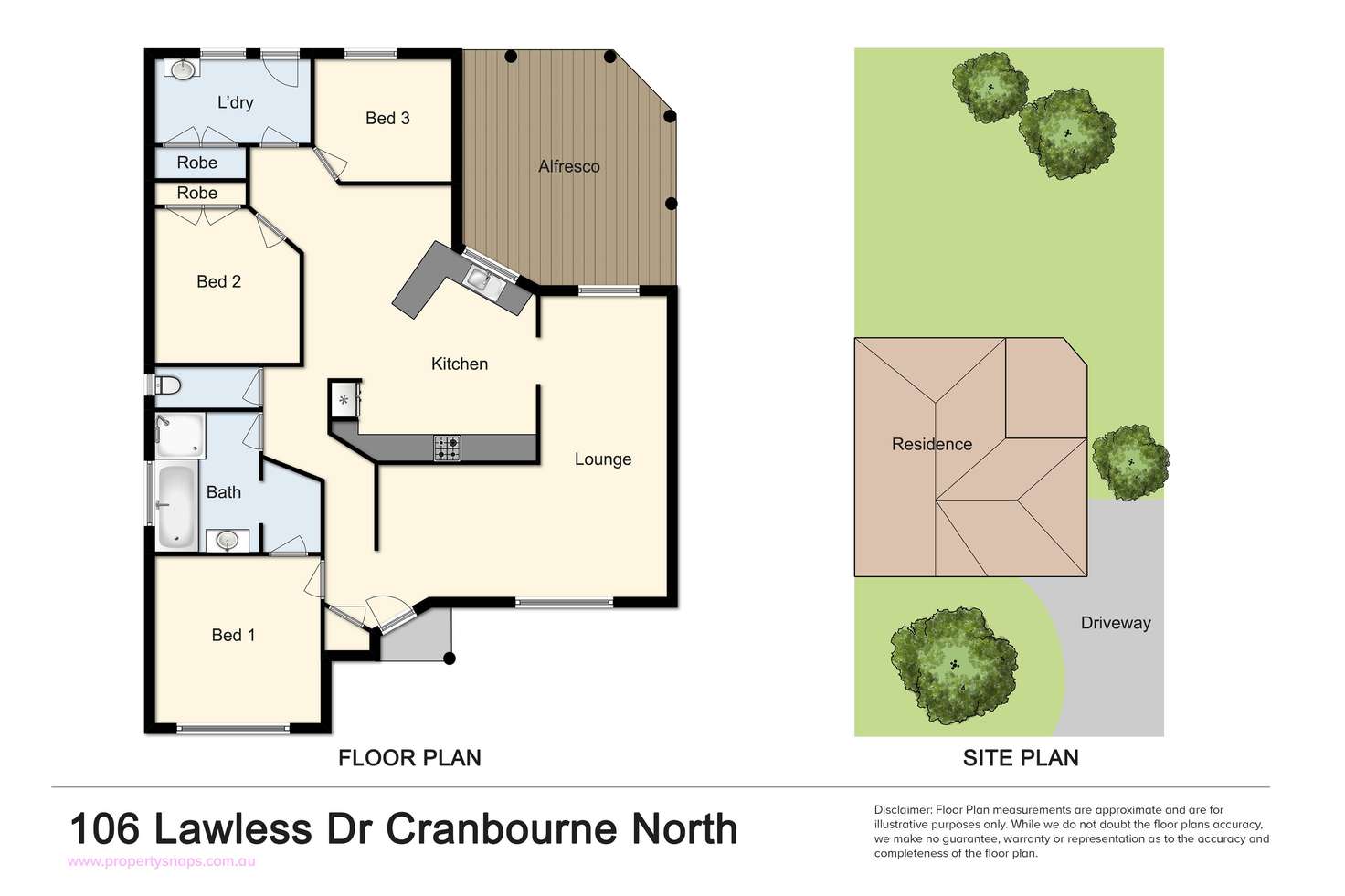 Floorplan of Homely house listing, 106 Lawless Drive, Cranbourne North VIC 3977