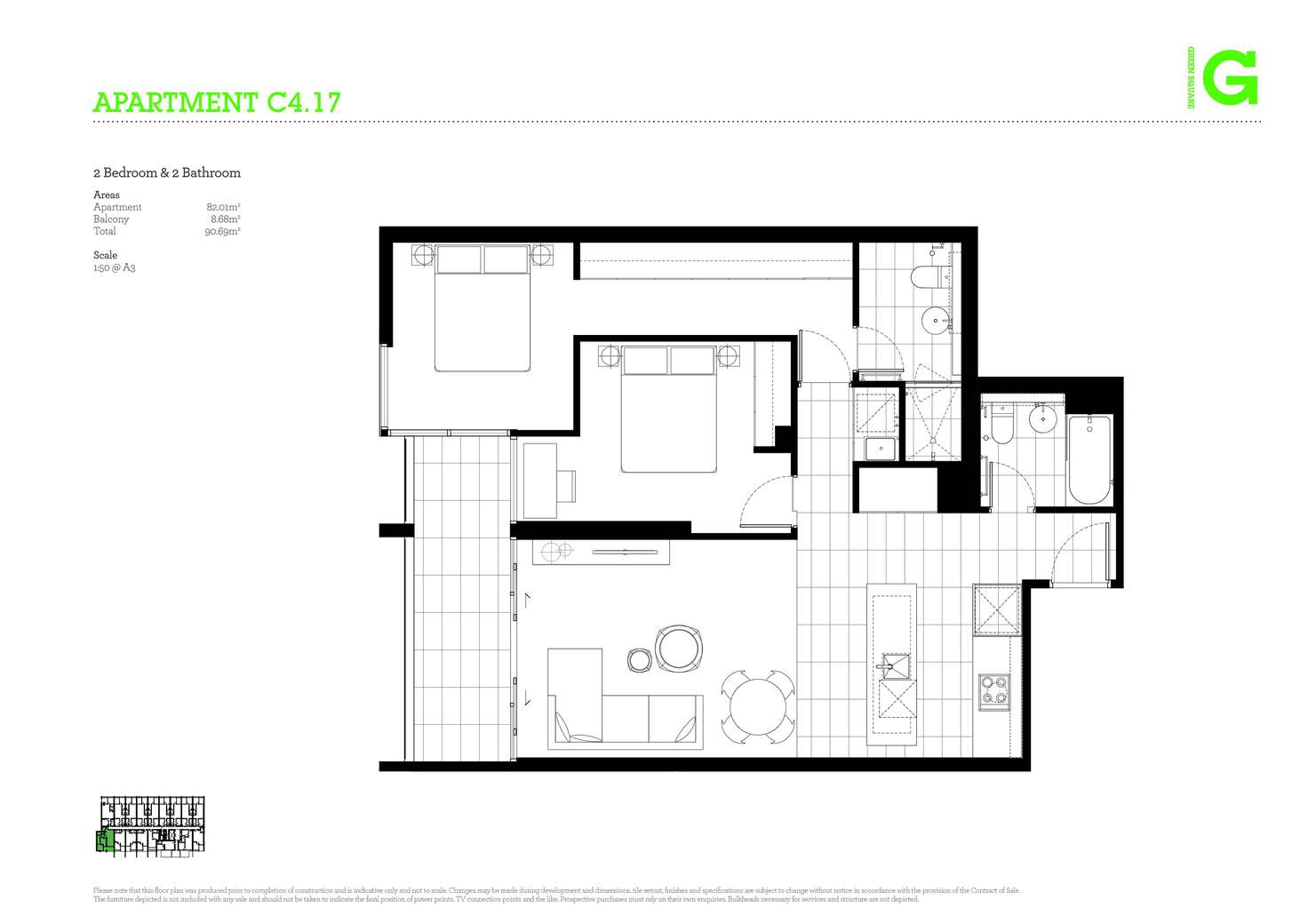 Floorplan of Homely apartment listing, 417/11 Shamrock Street, Abbotsford VIC 3067