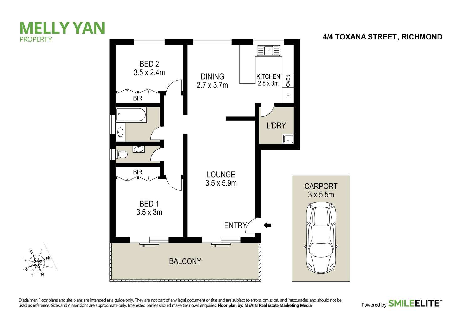 Floorplan of Homely unit listing, 4/4 Toxana Street, Richmond NSW 2753