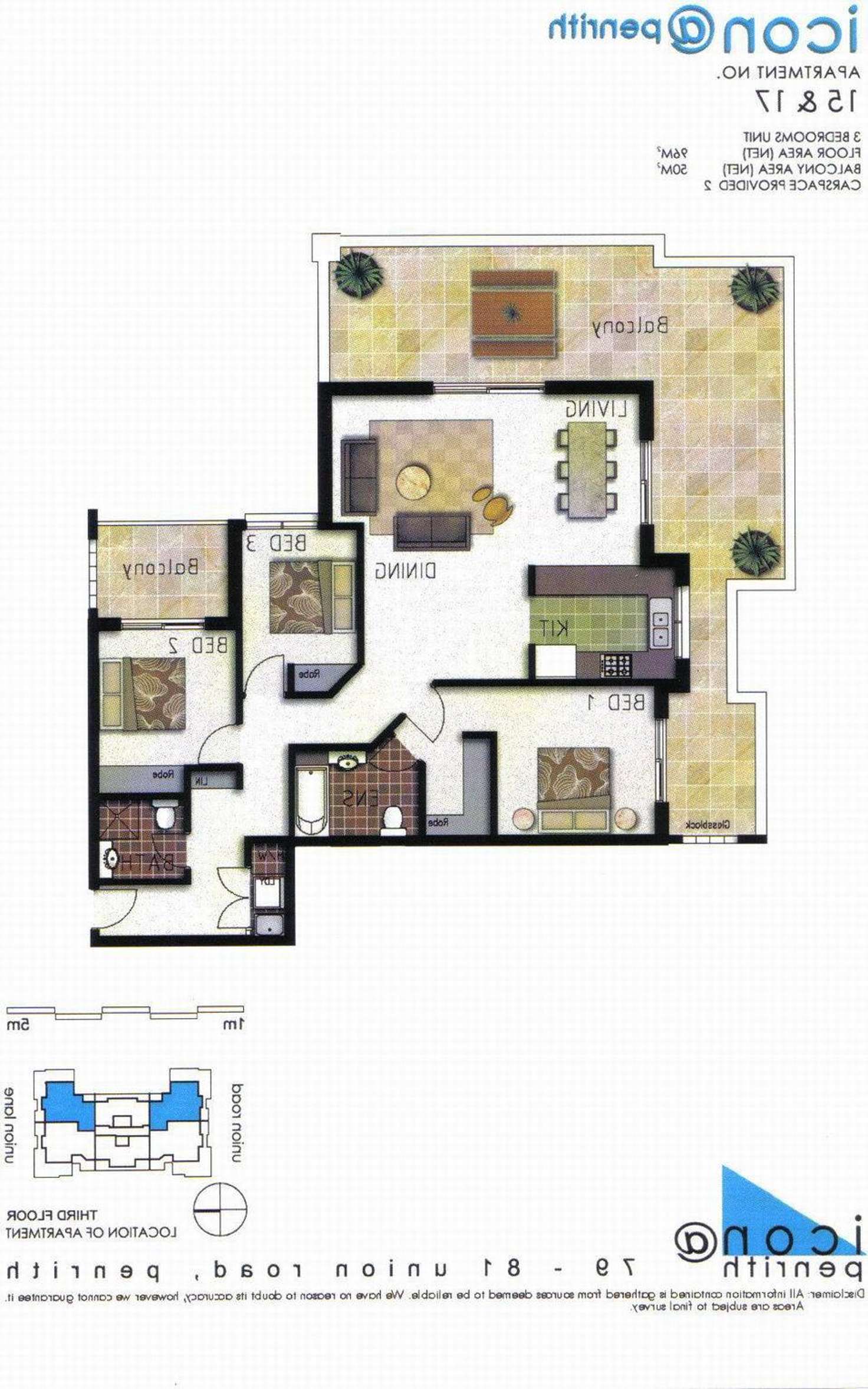 Floorplan of Homely apartment listing, 17/79-81 Union Road, Penrith NSW 2750