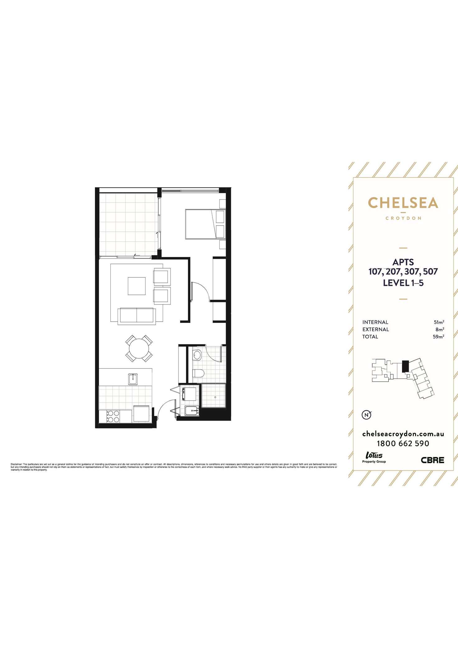 Floorplan of Homely apartment listing, 307/17 Grosvenor Street, Croydon NSW 2132