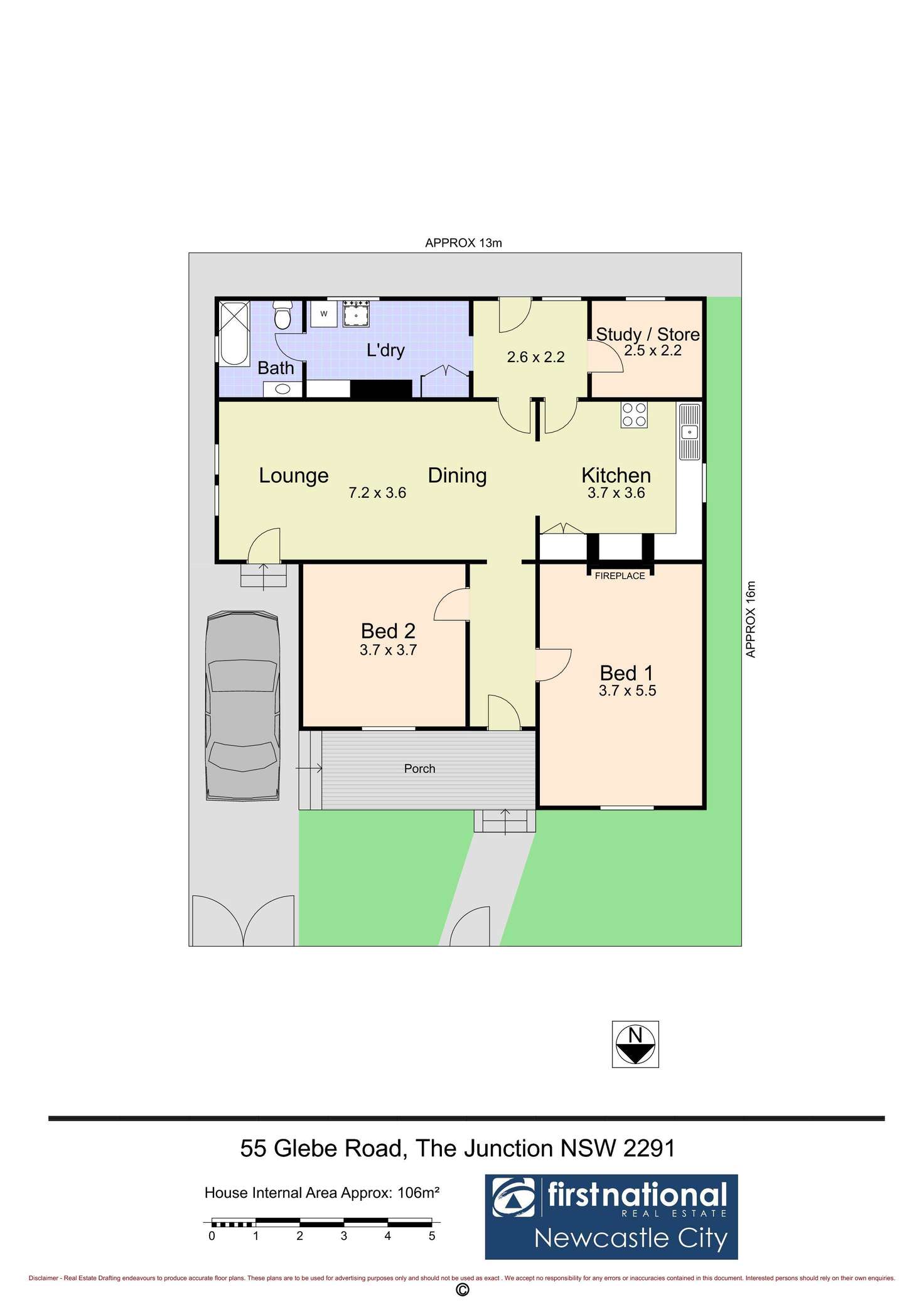 Floorplan of Homely house listing, 55 Glebe Road, The Junction NSW 2291