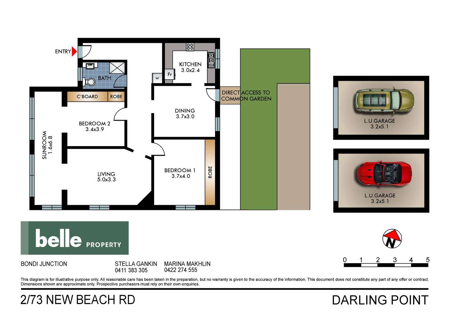 Floorplan of Homely apartment listing, 2/73 New Beach Road, Darling Point NSW 2027
