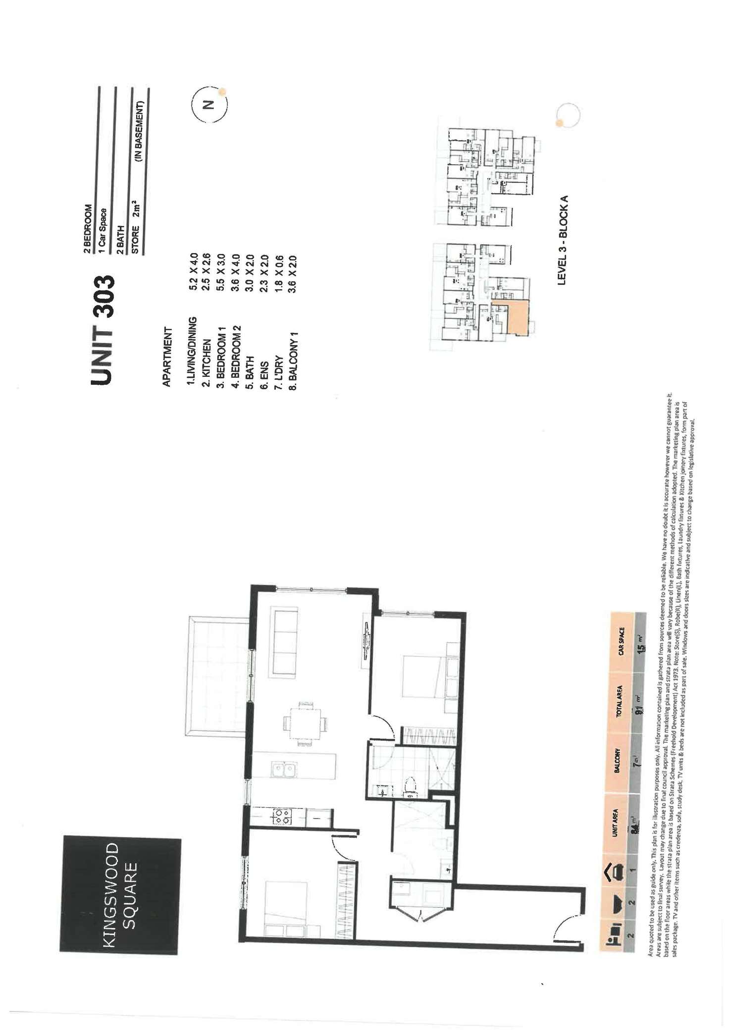 Floorplan of Homely apartment listing, 303/240-250 Great Western Highway, Kingswood NSW 2747