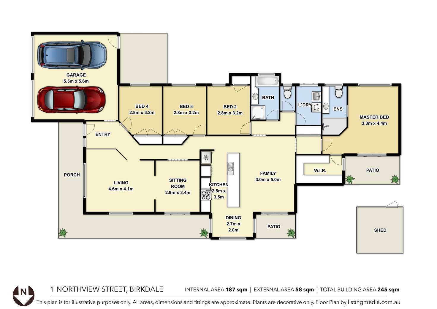 Floorplan of Homely house listing, 1 Northview Street, Birkdale QLD 4159