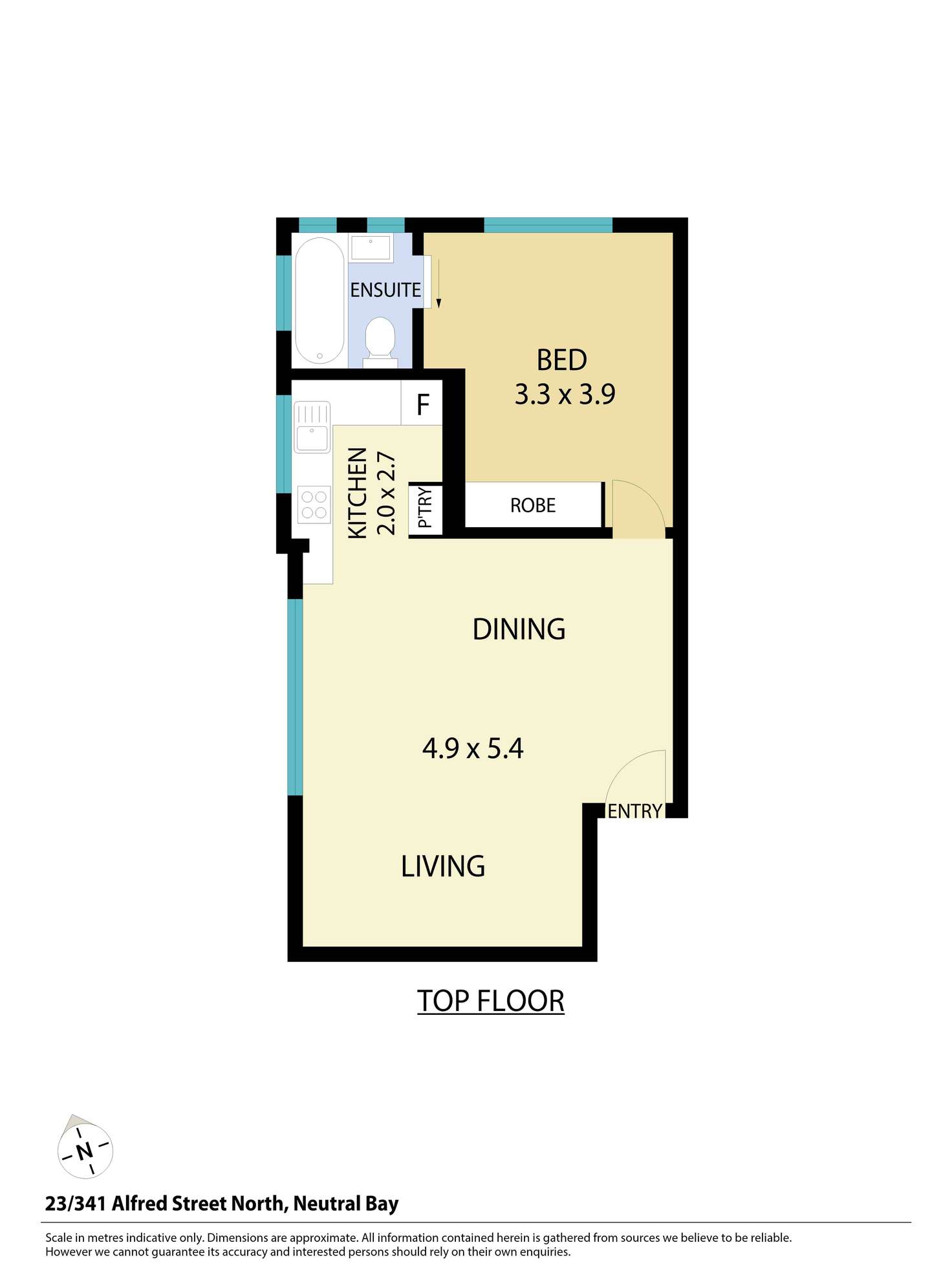 Floorplan of Homely apartment listing, 23/341 Alfred North Street, Neutral Bay NSW 2089